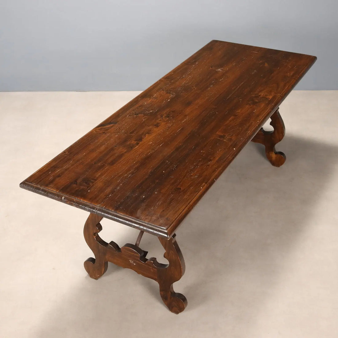 Antique Table Walnut Wrought Iron Italy XX Century - Italy, Early XX Century | Antiques | Tables