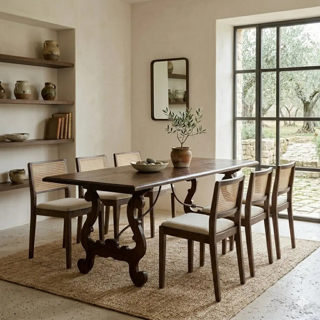 Antique Table Walnut Wrought Iron Italy XX Century - Italy, Early XX Century | Antiques | Tables