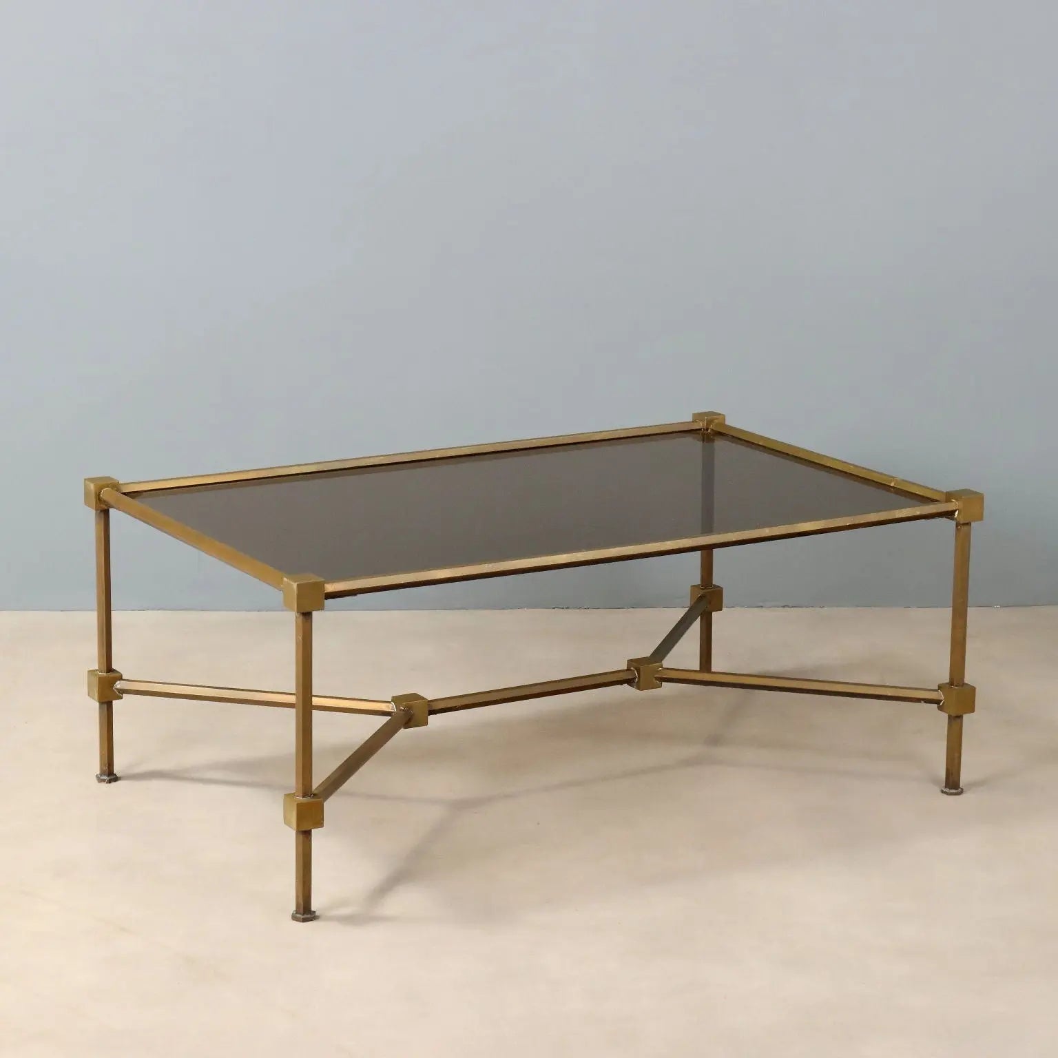 Vintage Coffee Table Brass Glass Design Italy 1970s | Modernism | Tables