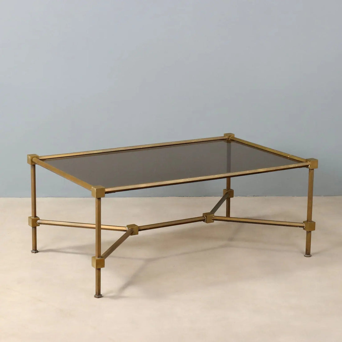 Vintage Coffee Table Brass Glass Design Italy 1970s | Modernism | Tables