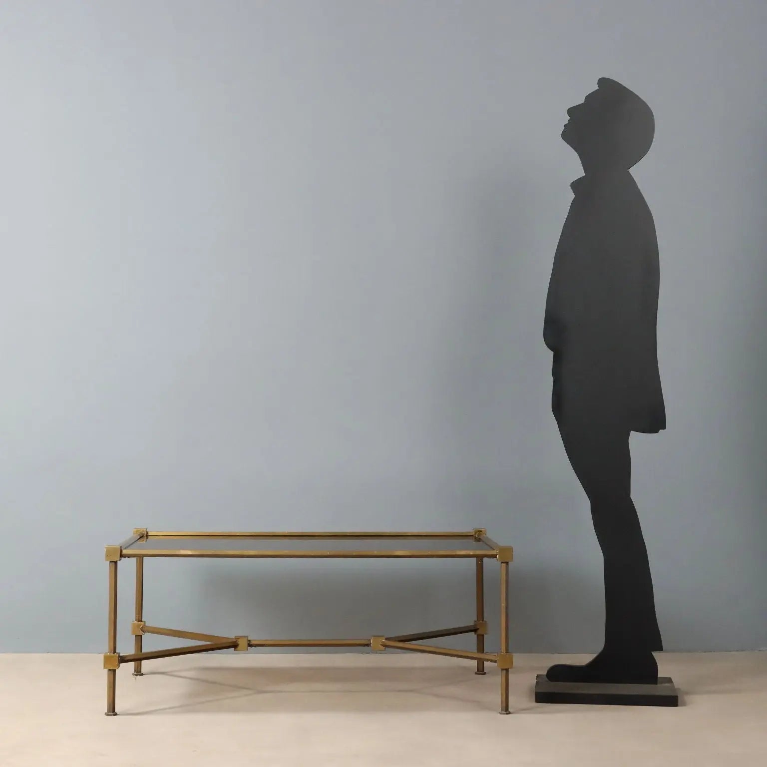 Vintage Coffee Table Brass Glass Design Italy 1970s | Modernism | Tables