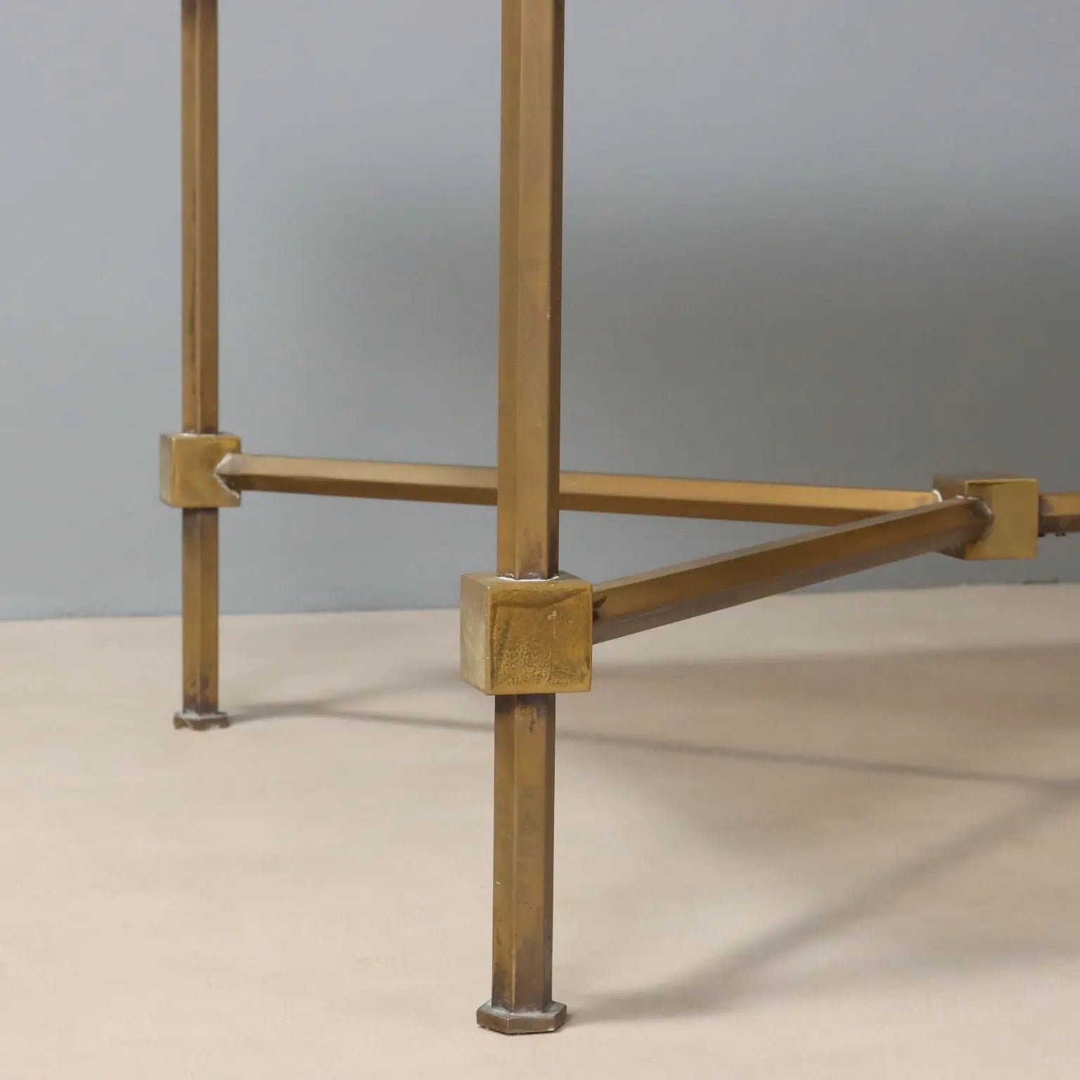 Vintage Coffee Table Brass Glass Design Italy 1970s | Modernism | Tables
