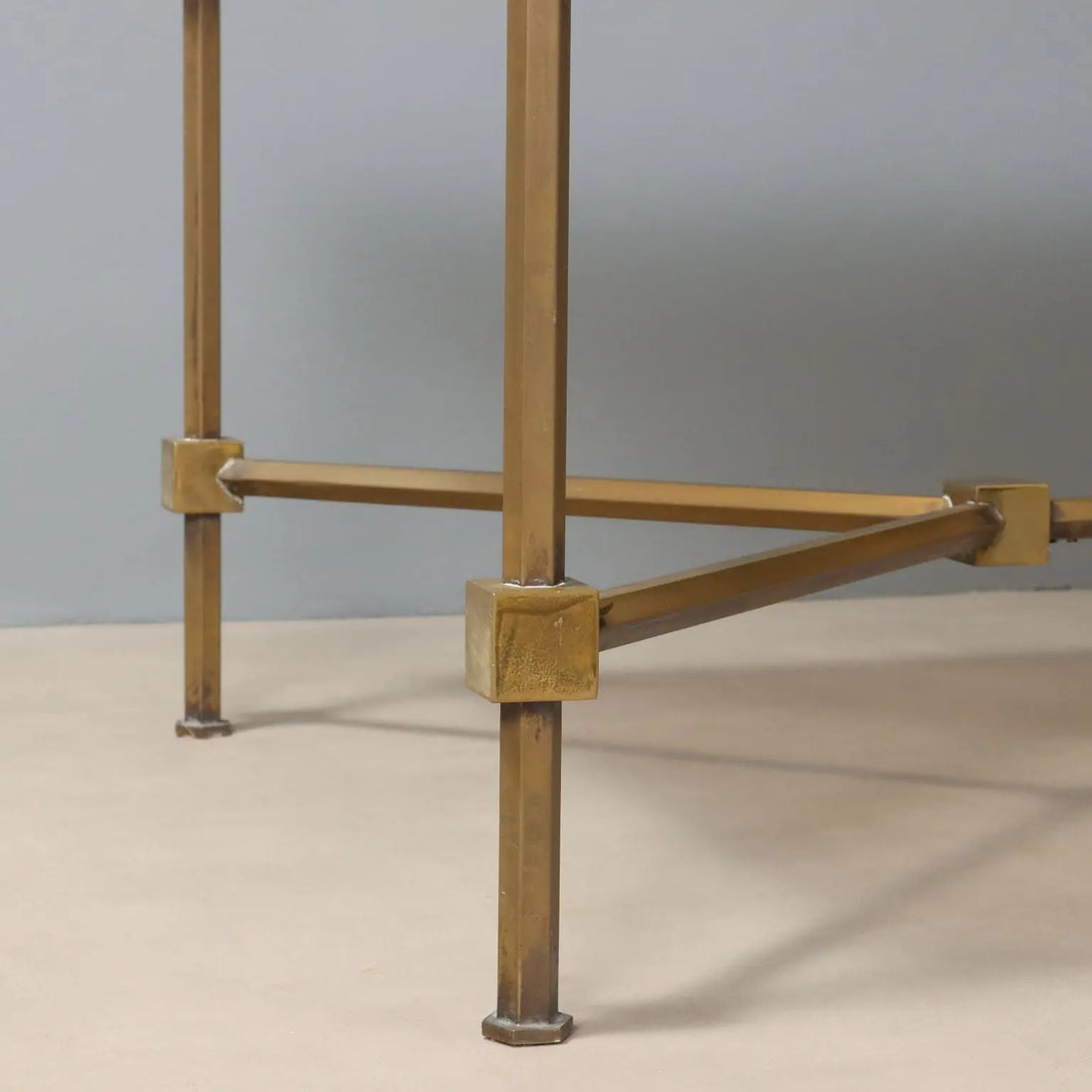 Vintage Coffee Table Brass Glass Design Italy 1970s | Modernism | Tables
