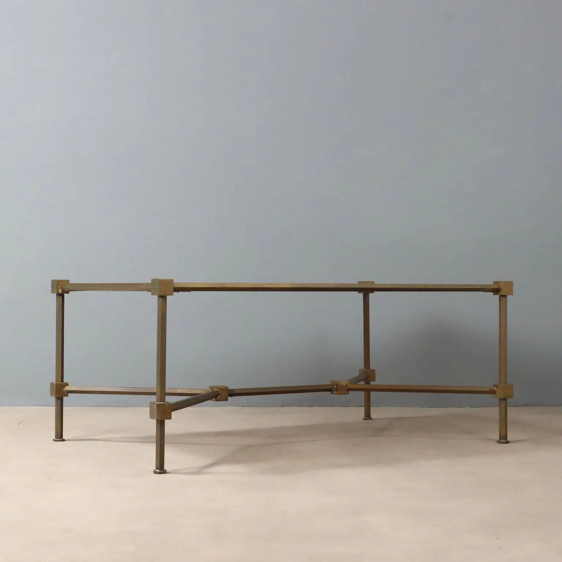 Vintage Coffee Table Brass Glass Design Italy 1970s | Modernism | Tables