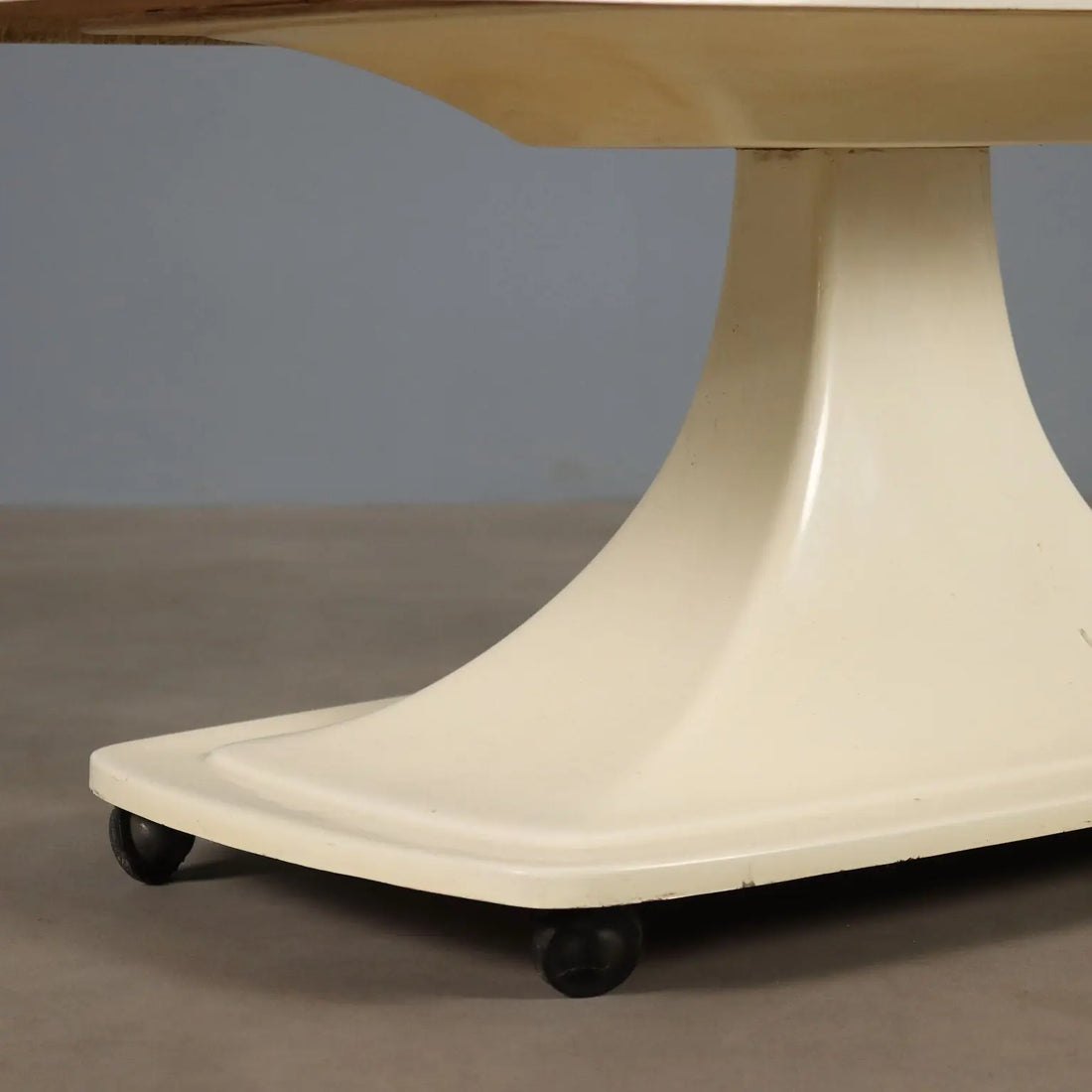 Vintage Coffee Table with Wheels Plastic Design Italy 1970s