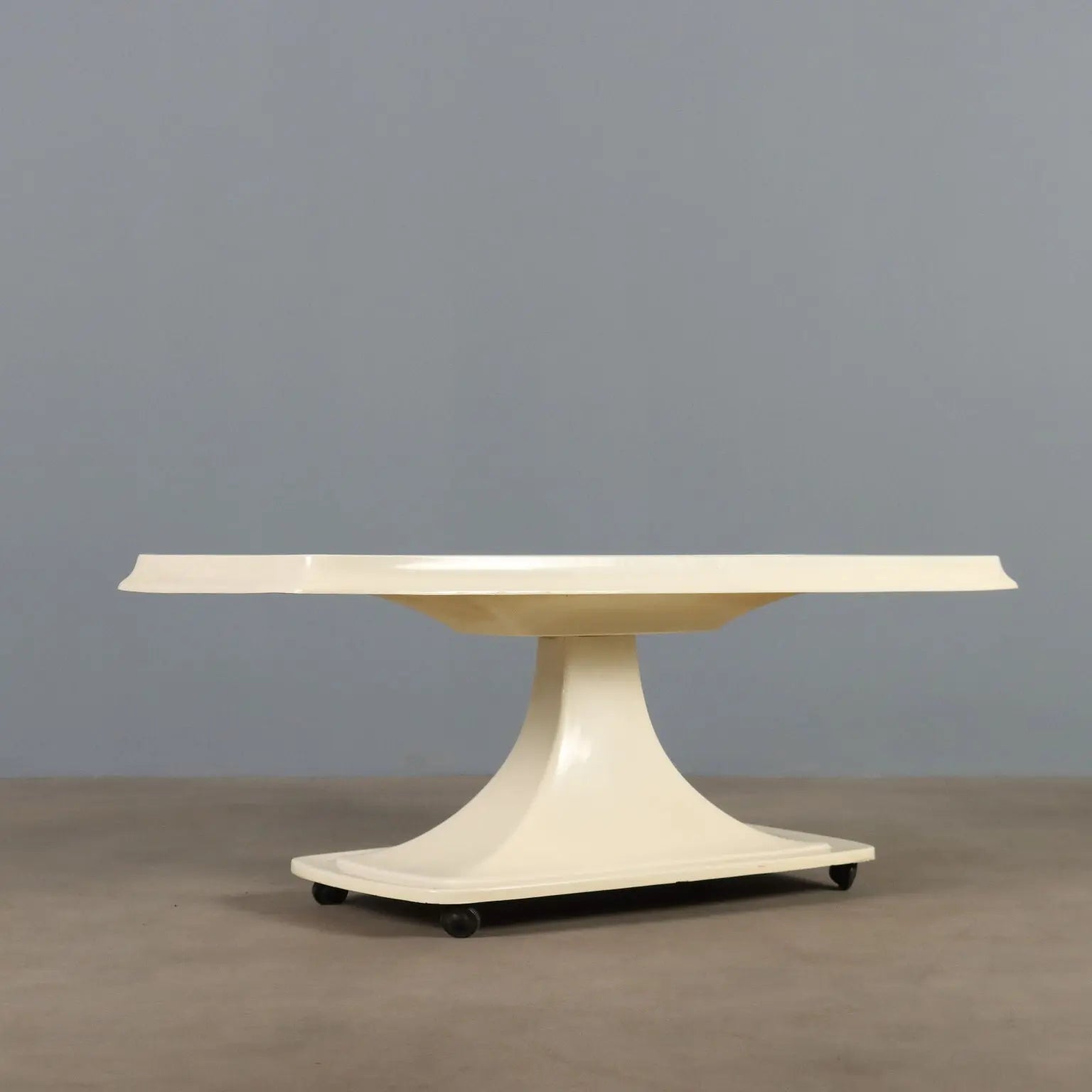Vintage Coffee Table with Wheels Plastic Design Italy 1970s