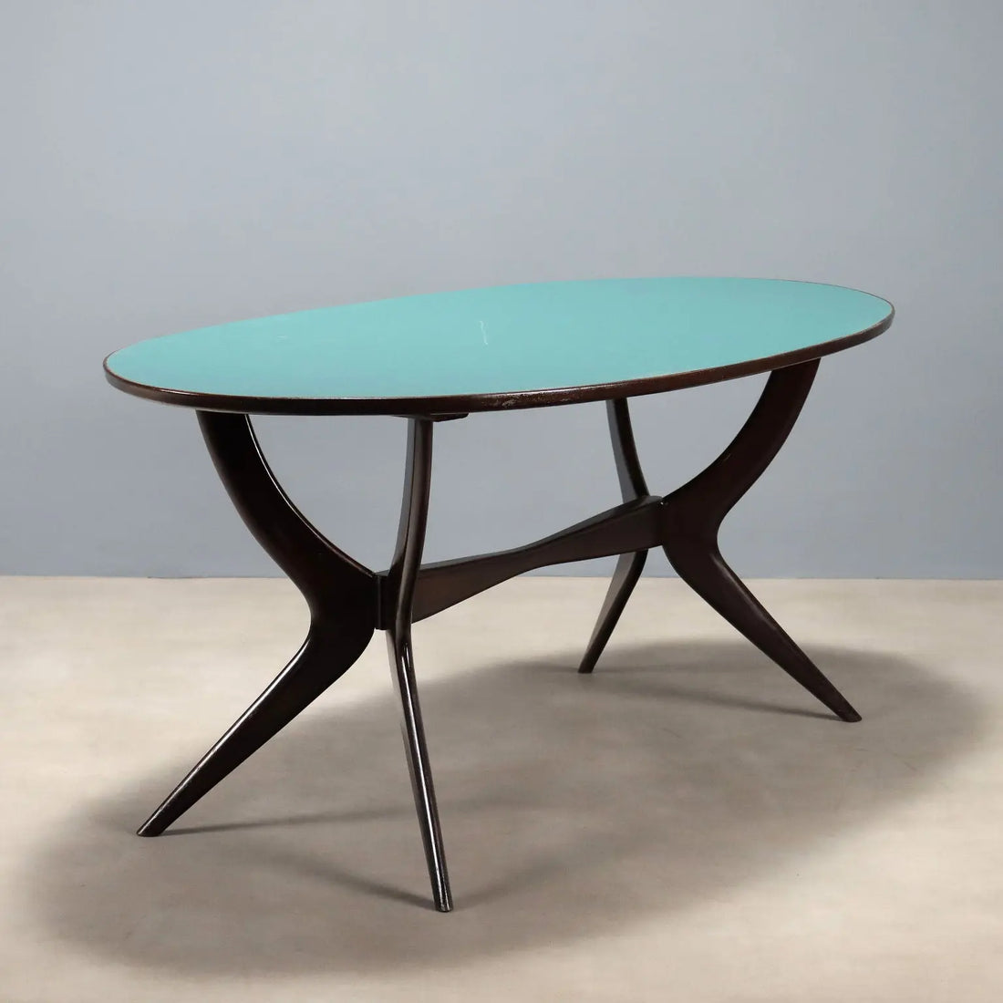 Vintage Table Laminate Painted Beech Design Italy 1950s-60s