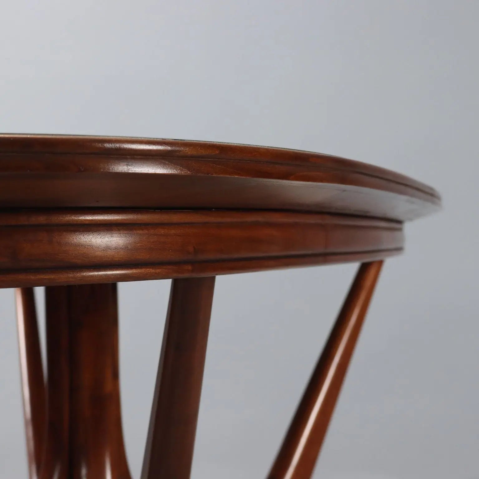 Vintage Table Painted Beech Glass Design Italy 1950s