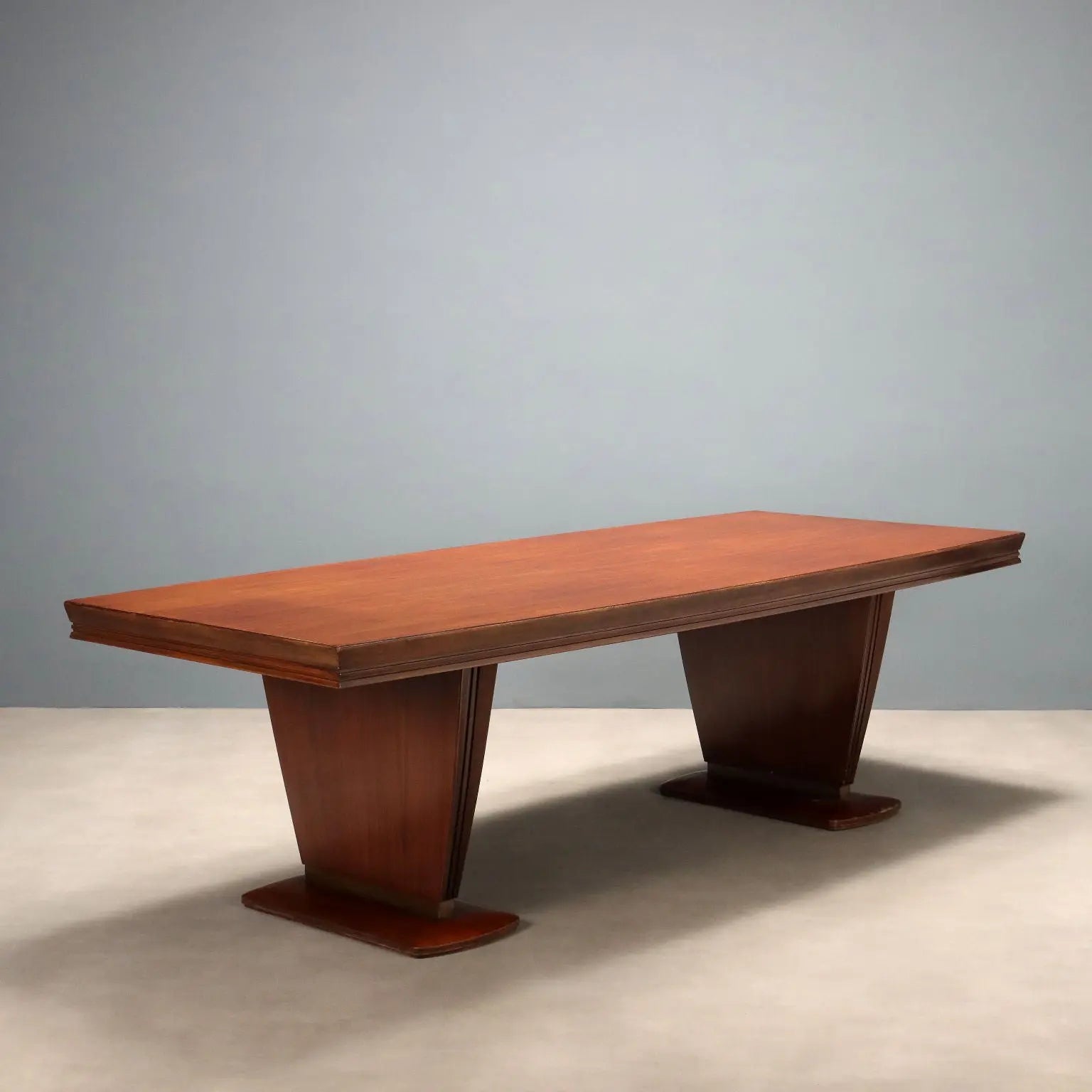 Great Vintage Table Wood Brass Design Italy 1940s-1950s