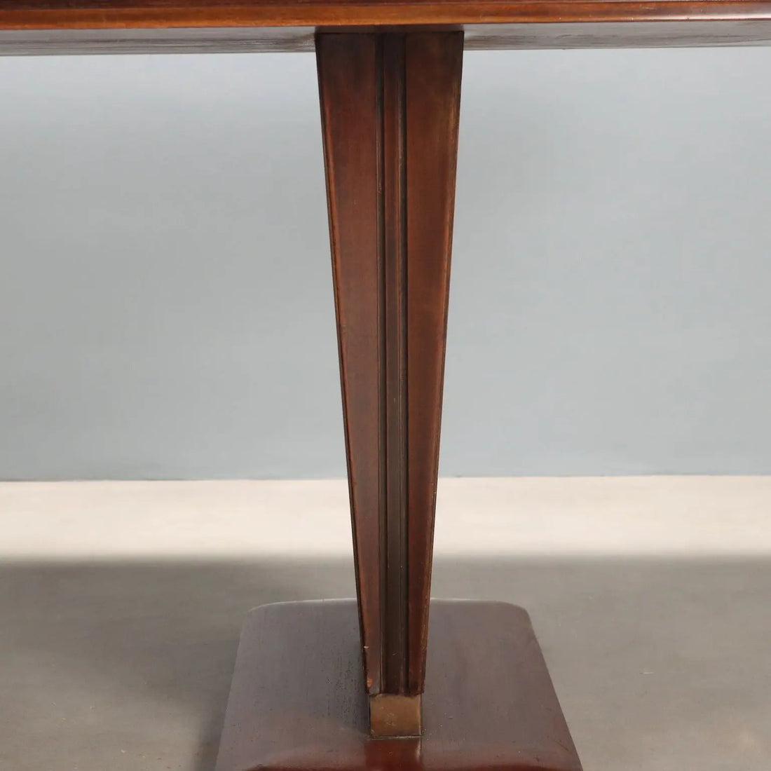 Great Vintage Table Wood Brass Design Italy 1940s-1950s