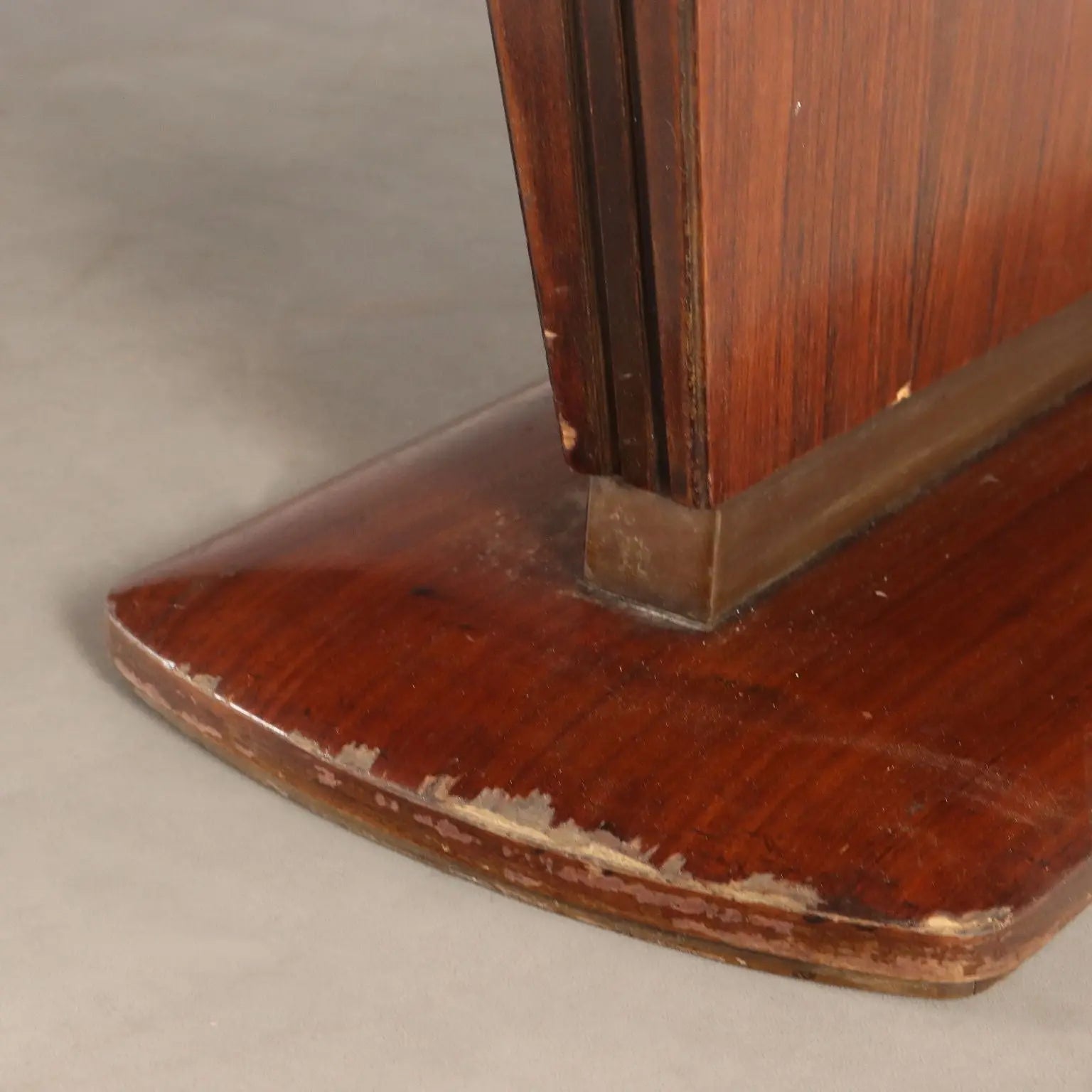 Great Vintage Table Wood Brass Design Italy 1940s-1950s