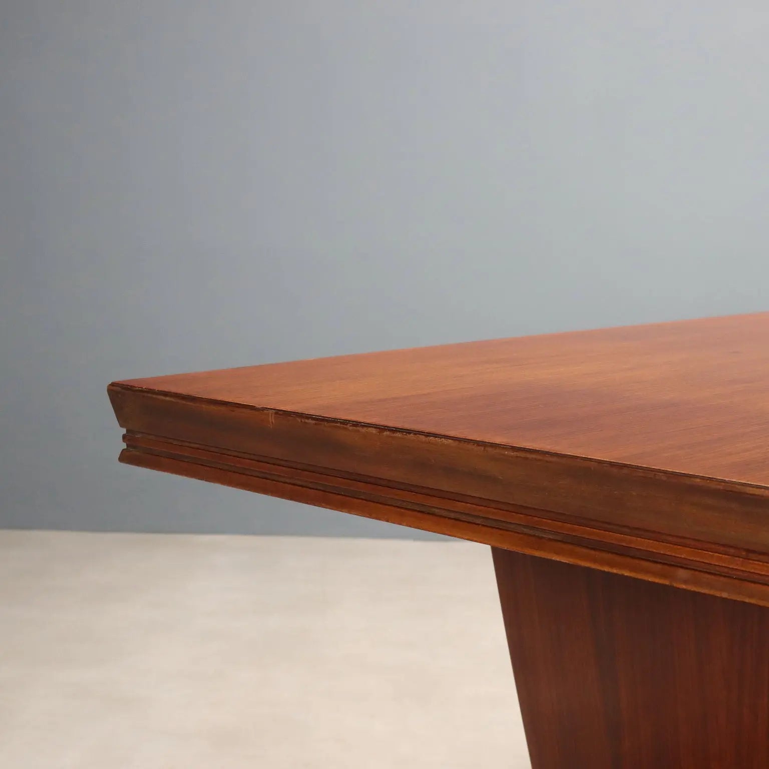 Great Vintage Table Wood Brass Design Italy 1940s-1950s