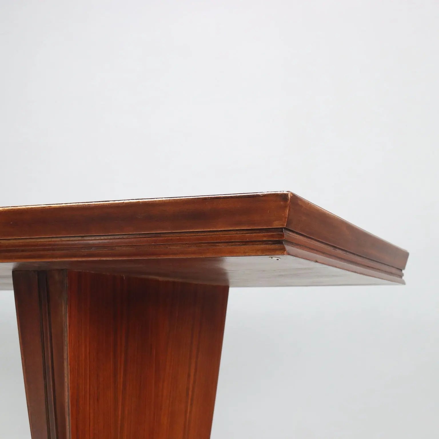 Great Vintage Table Wood Brass Design Italy 1940s-1950s