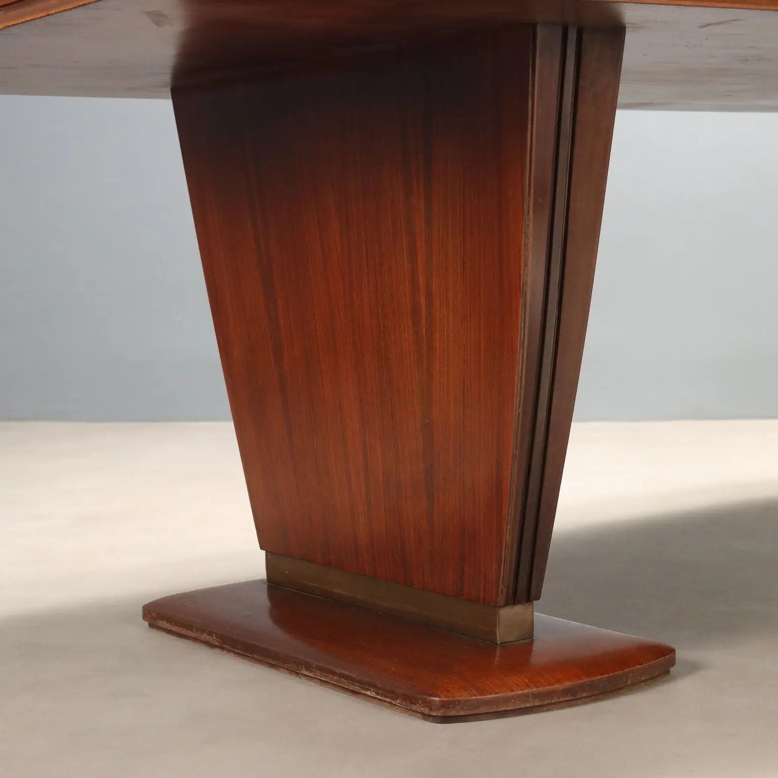 Great Vintage Table Wood Brass Design Italy 1940s-1950s