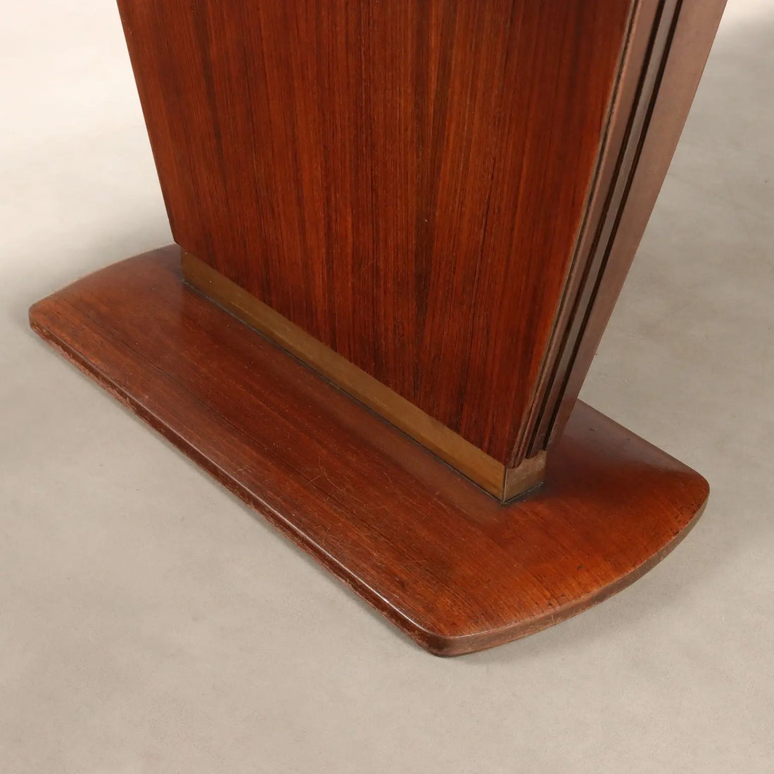 Great Vintage Table Wood Brass Design Italy 1940s-1950s