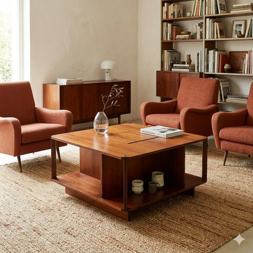 Arflex Square Coffee Table Vintage Design Marco Zanuso 1960s - Design by Marco Zanuso | Modernism | Tables