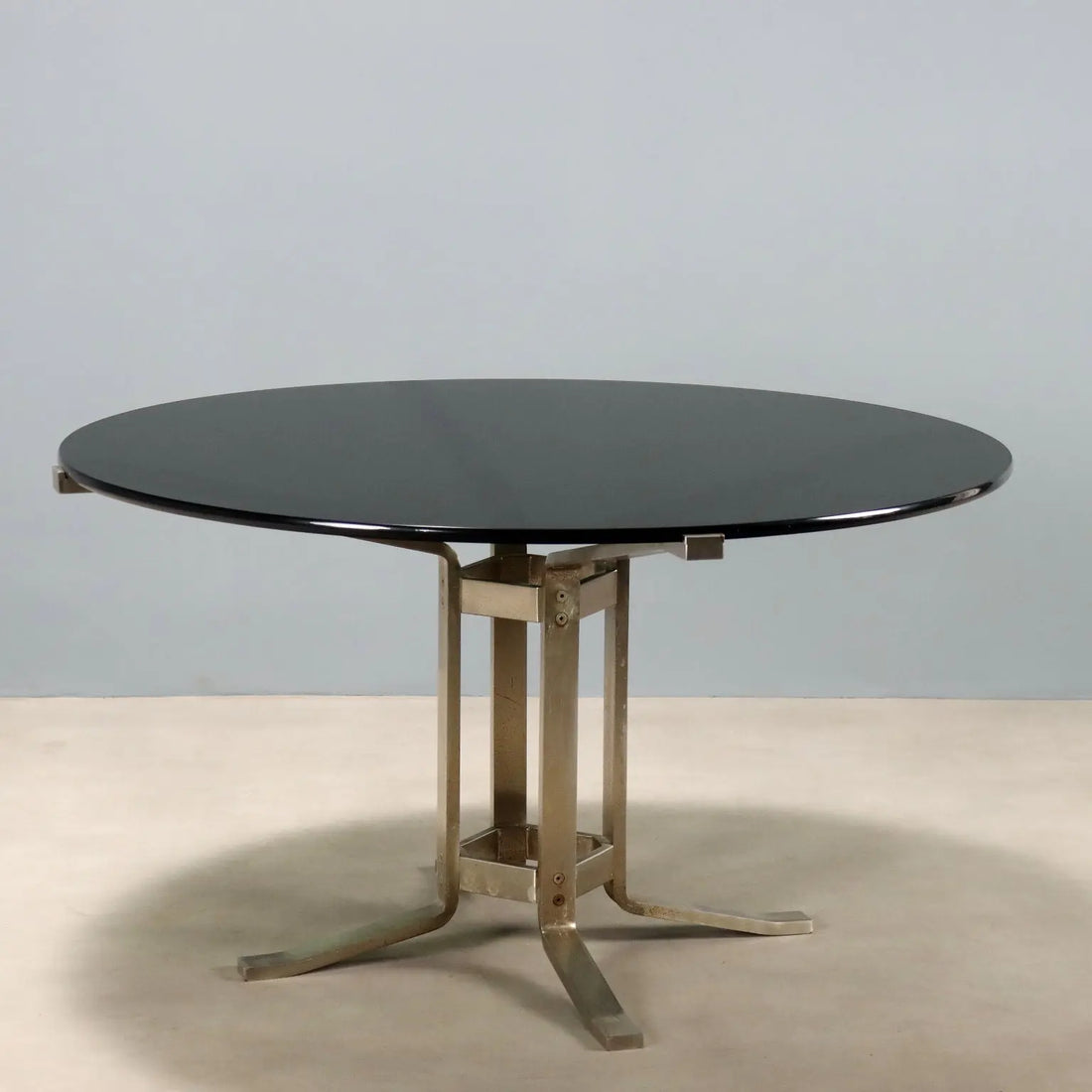 Vintage Formanova Table Metal Glass Design G. Moscatelli