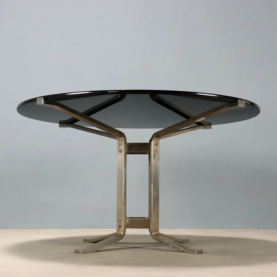 Vintage Formanova Table Metal Glass Design G. Moscatelli