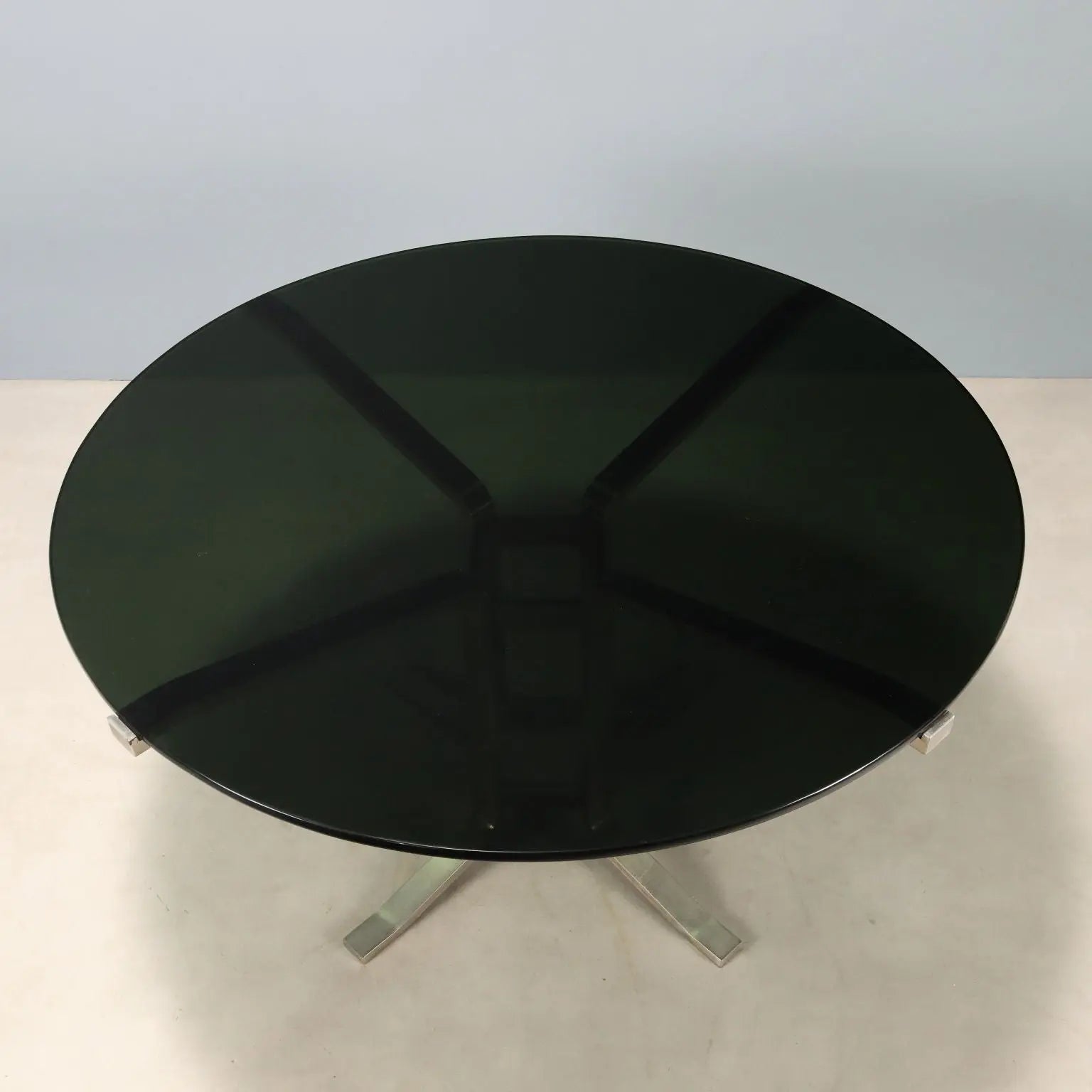 Vintage Formanova Table Metal Glass Design G. Moscatelli