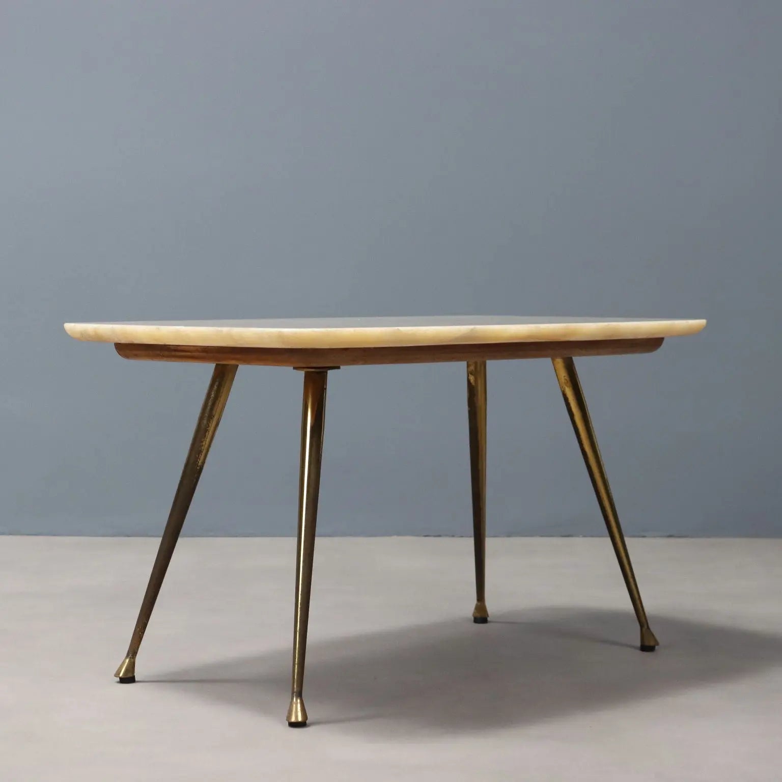 Vintage Coffee Table Onyx Brass Design Italy 1950s-1960s