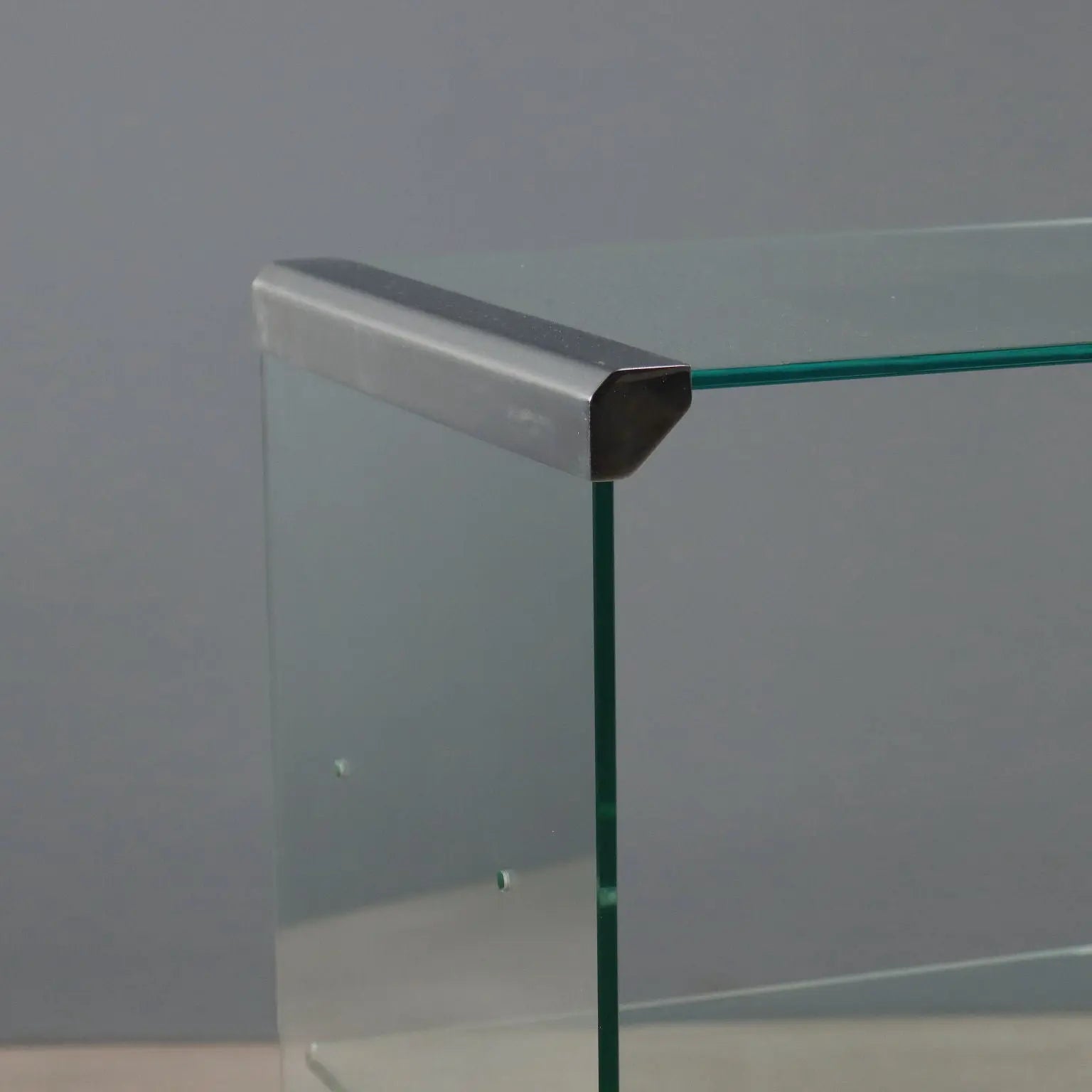 Vintage Étagère Gallotti & Radice Glass Brass Design Italy 1960s