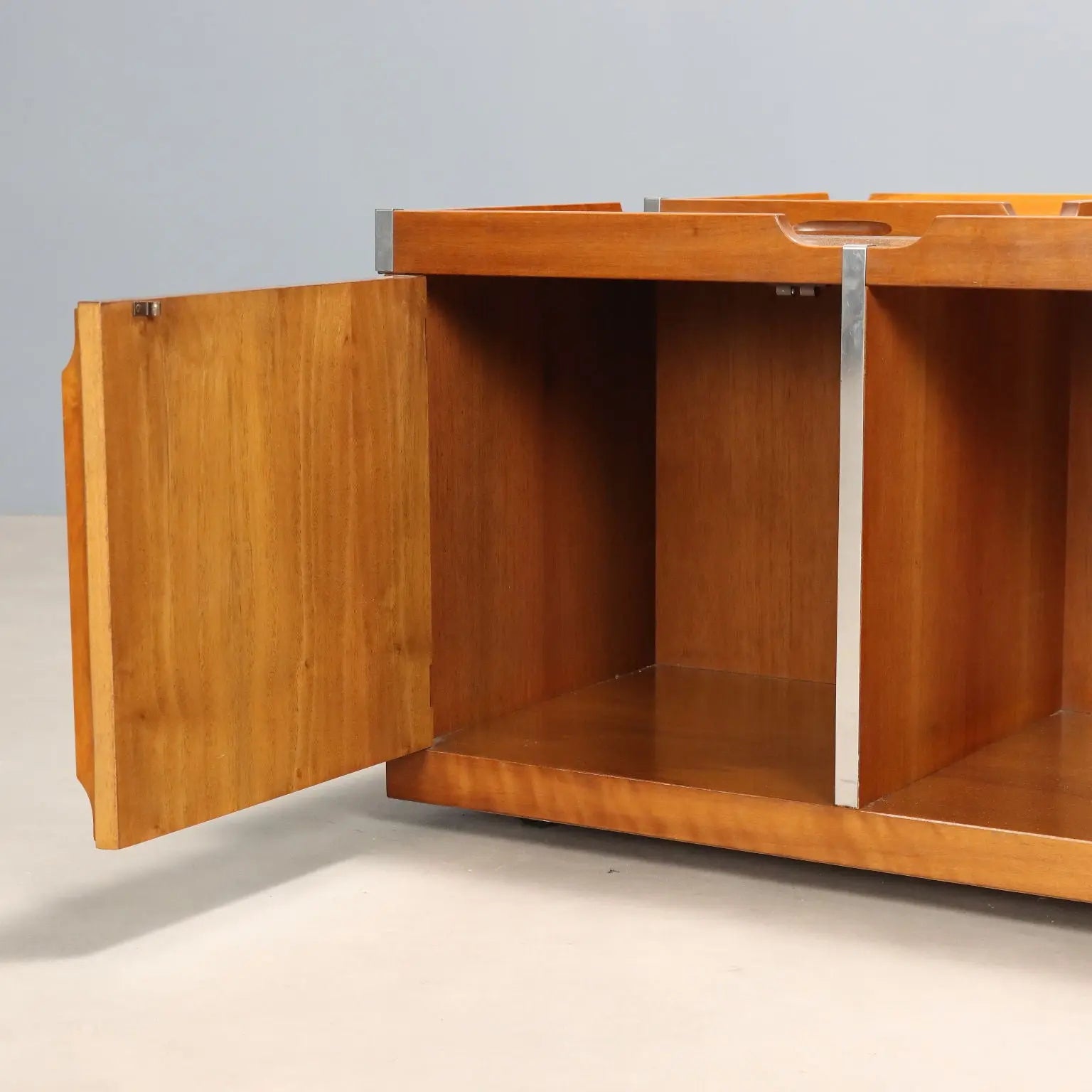 Vintage Coffee Table Tanganyka Walnut Design Italy 1970s