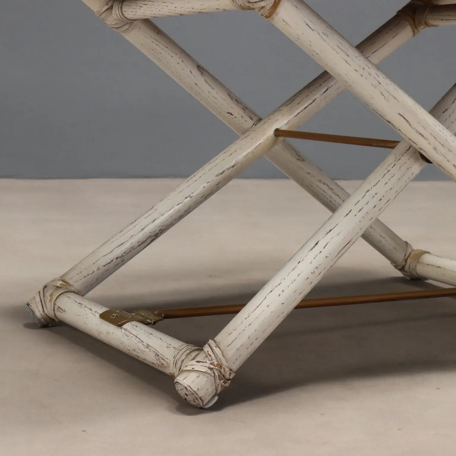 Vintage Console and Chair Bleached Wood Design Italy 1980s