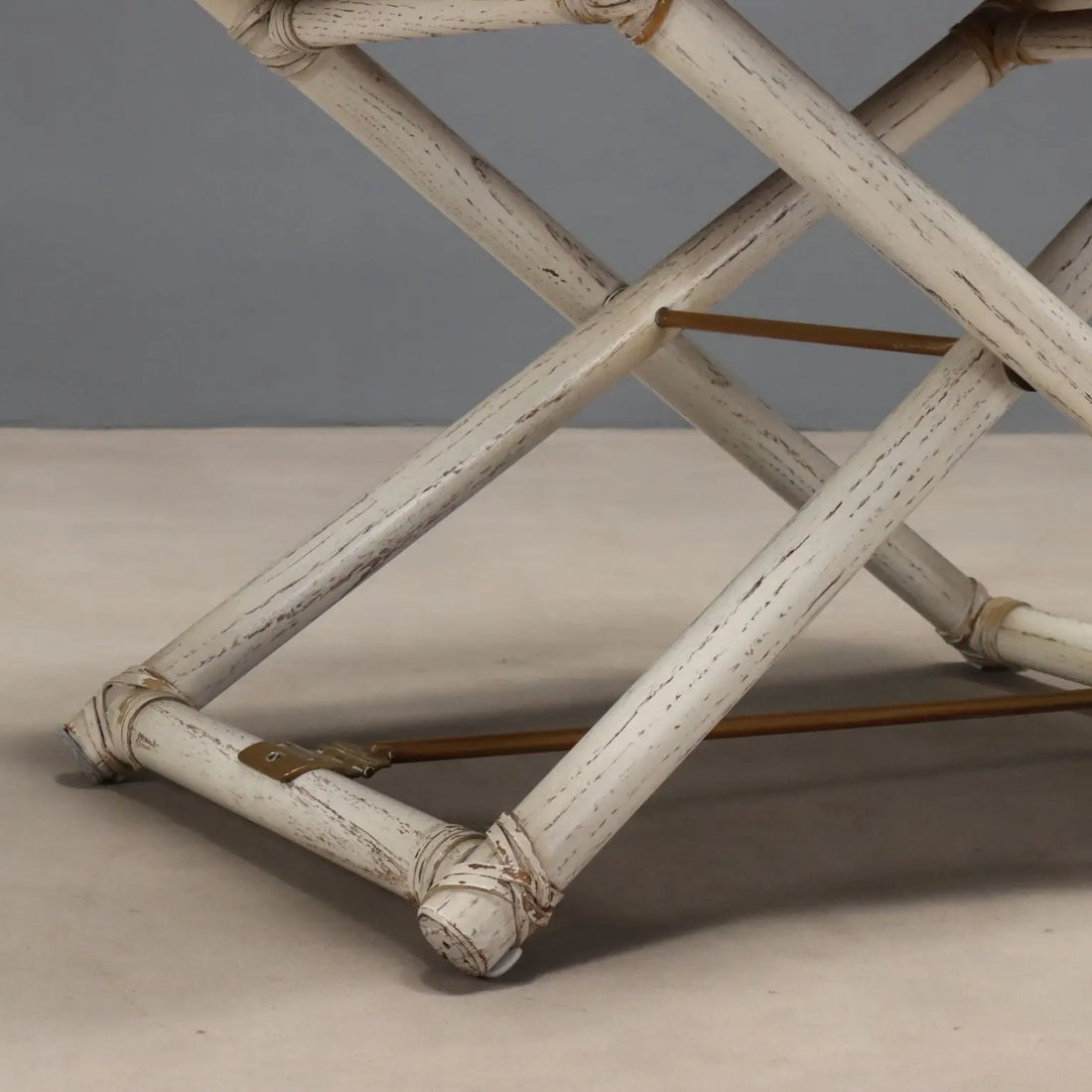 Vintage Console and Chair Bleached Wood Design Italy 1980s