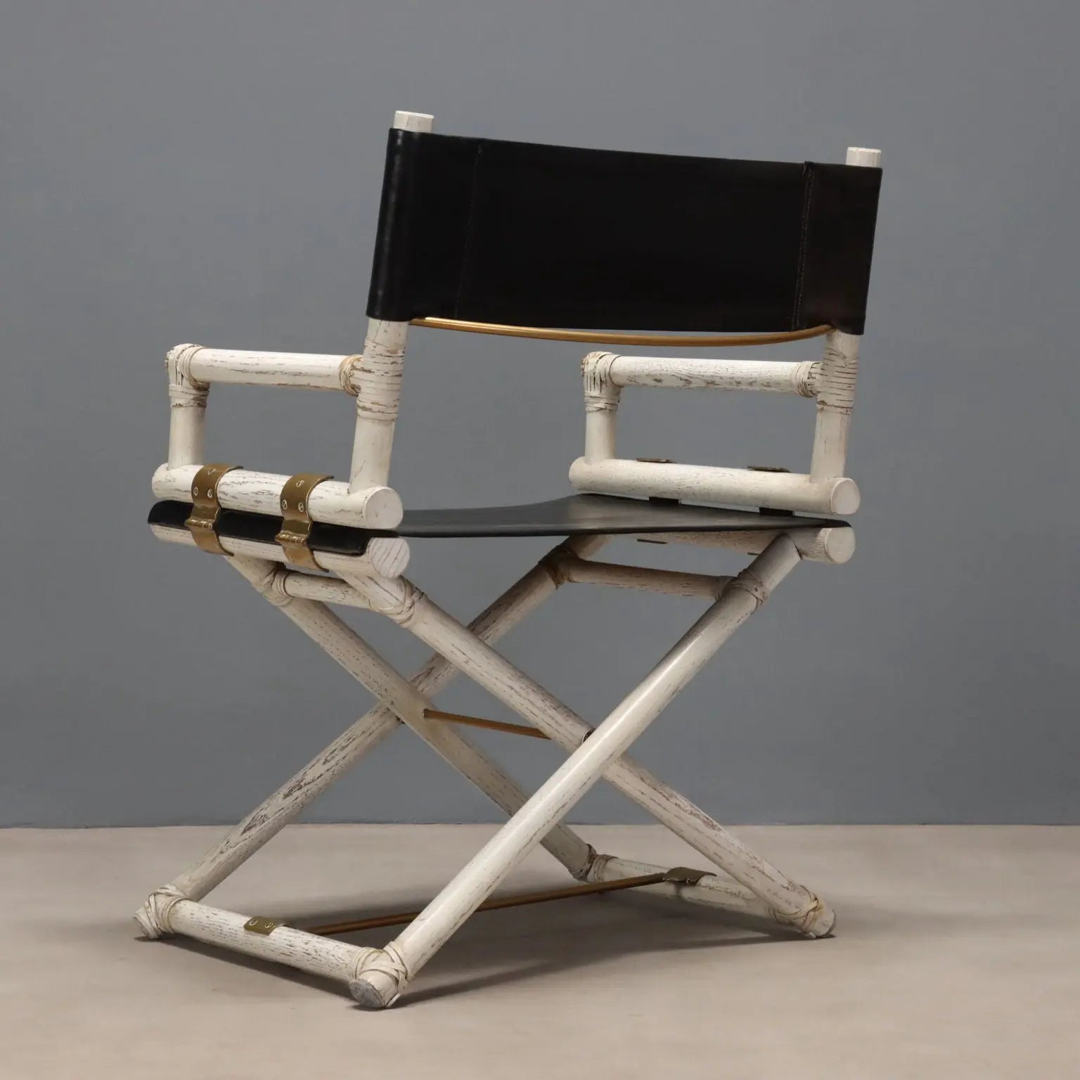 Vintage Console and Chair Bleached Wood Design Italy 1980s