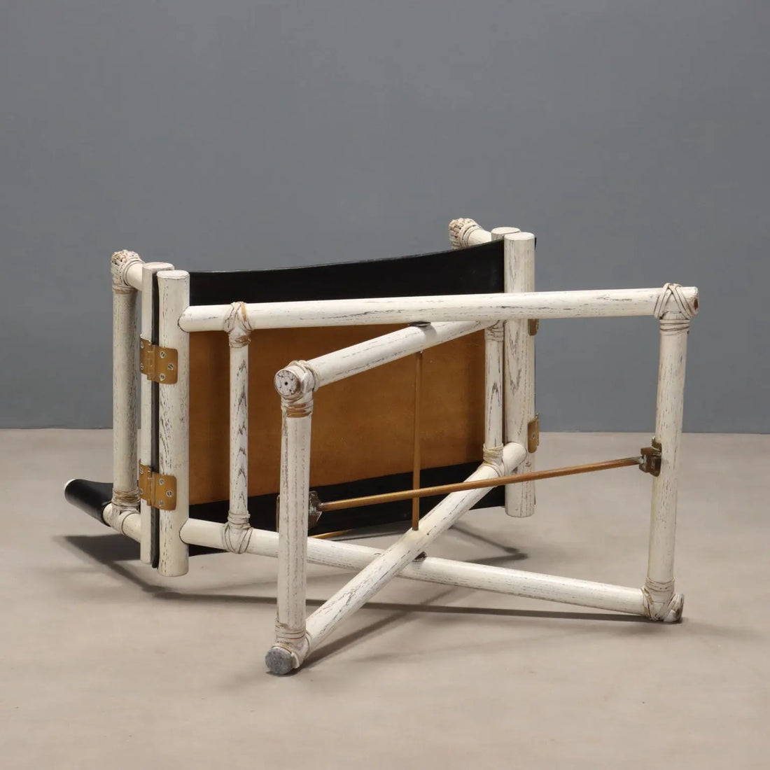 Vintage Console and Chair Bleached Wood Design Italy 1980s