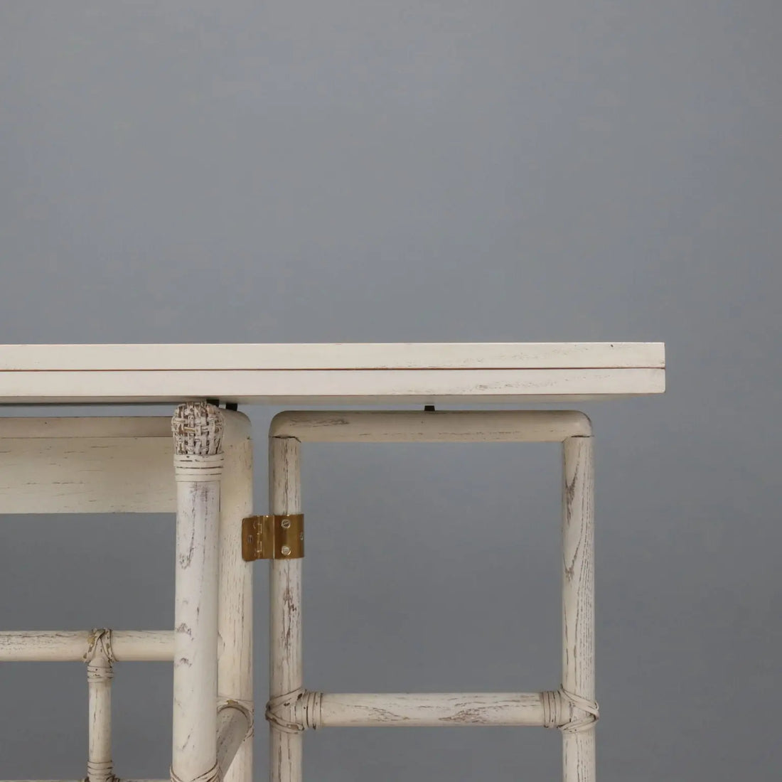 Vintage Console and Chair Bleached Wood Design Italy 1980s