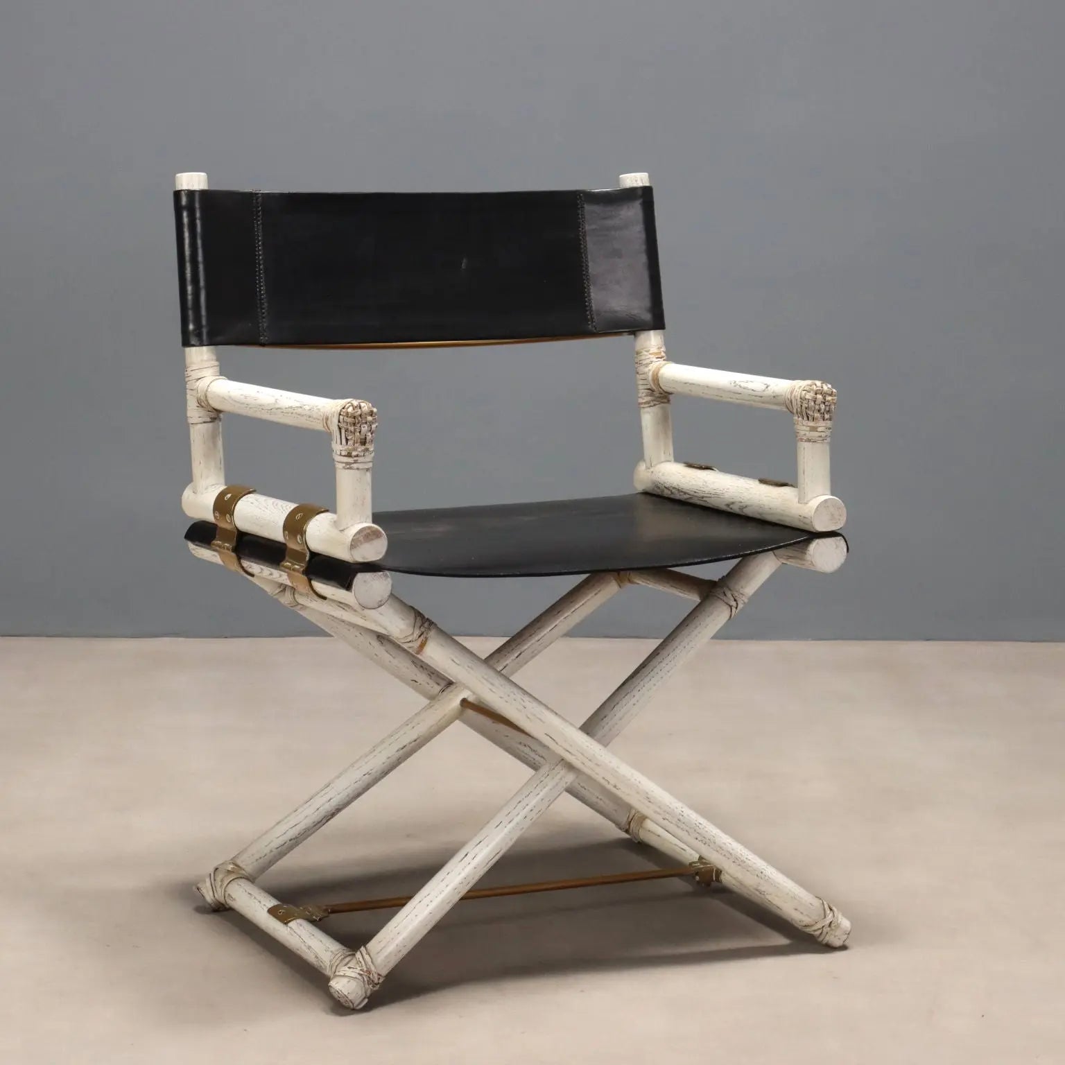 Vintage Console and Chair Bleached Wood Design Italy 1980s