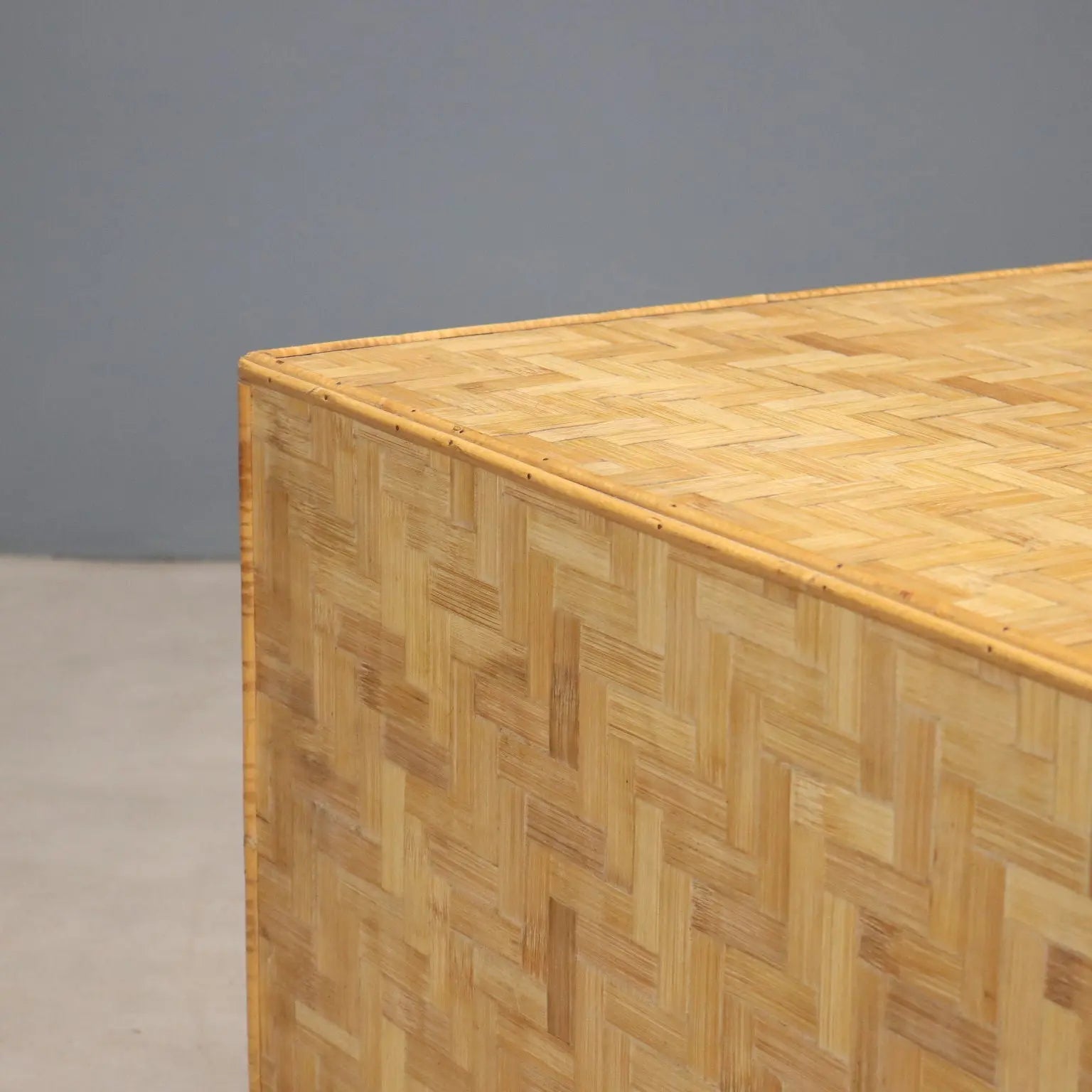 Vintage Coffee Table Wood Inlays Design Italy 1970s