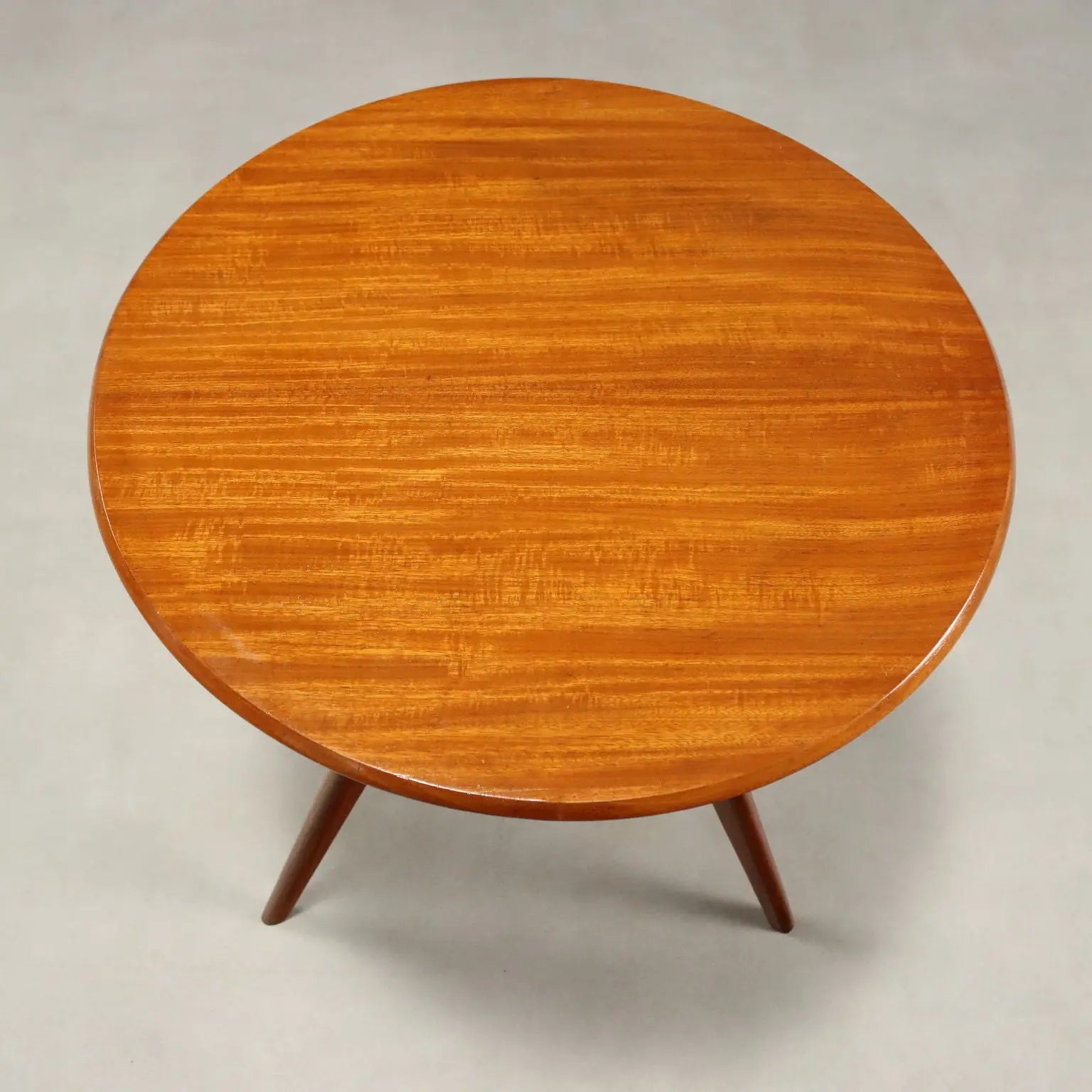 Vintage Coffee Table Mahogany Brass Design Italy 1950s