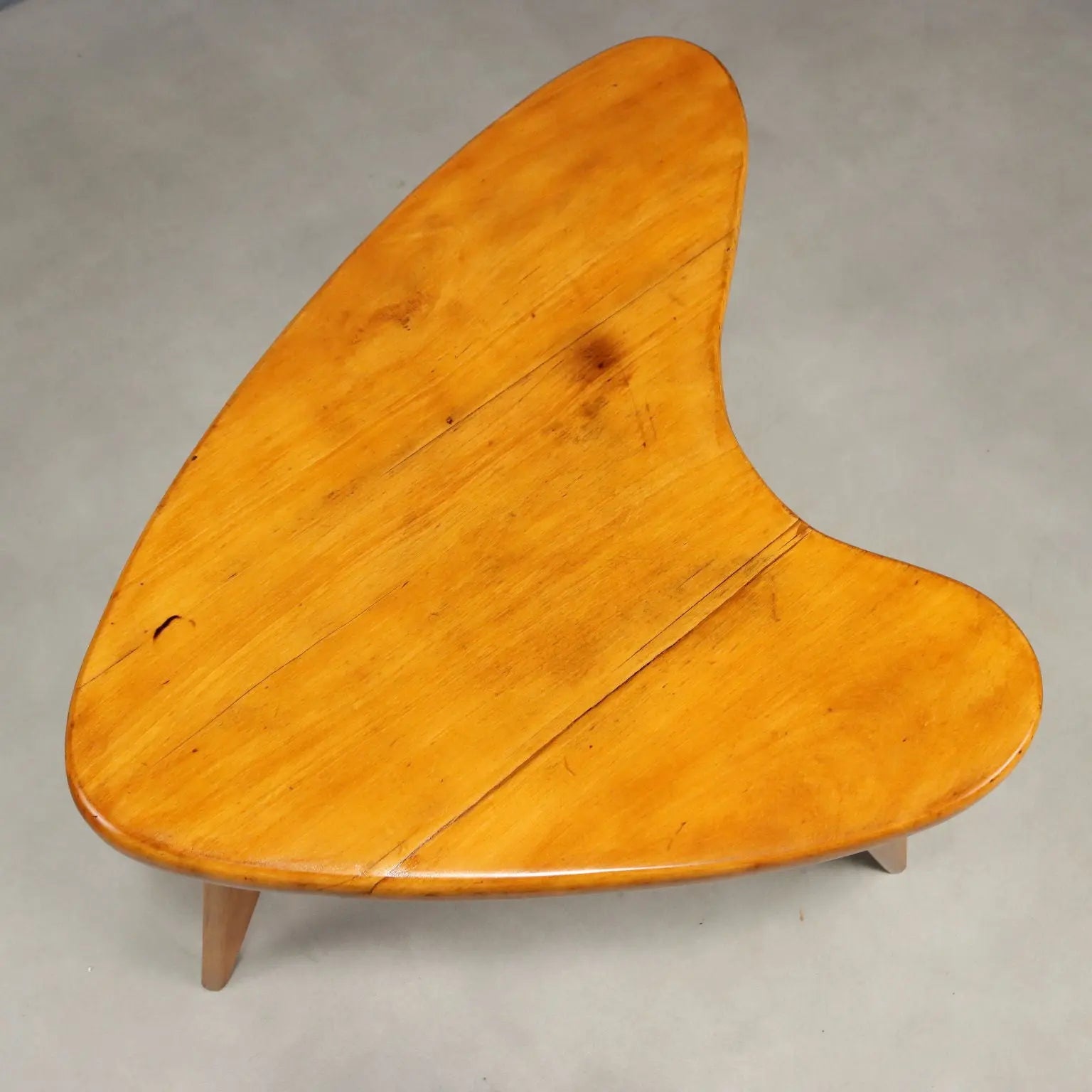 Vintage Coffee Table Painted Beech Wood Design 1950s
