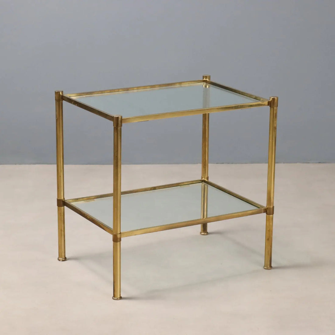 1970s Vintage Brass and Glass Coffee Table