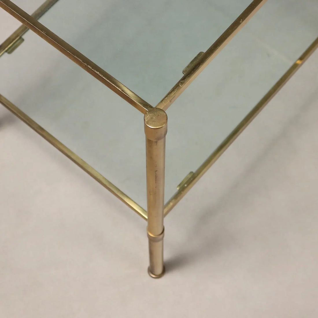 1970s Vintage Brass and Glass Coffee Table