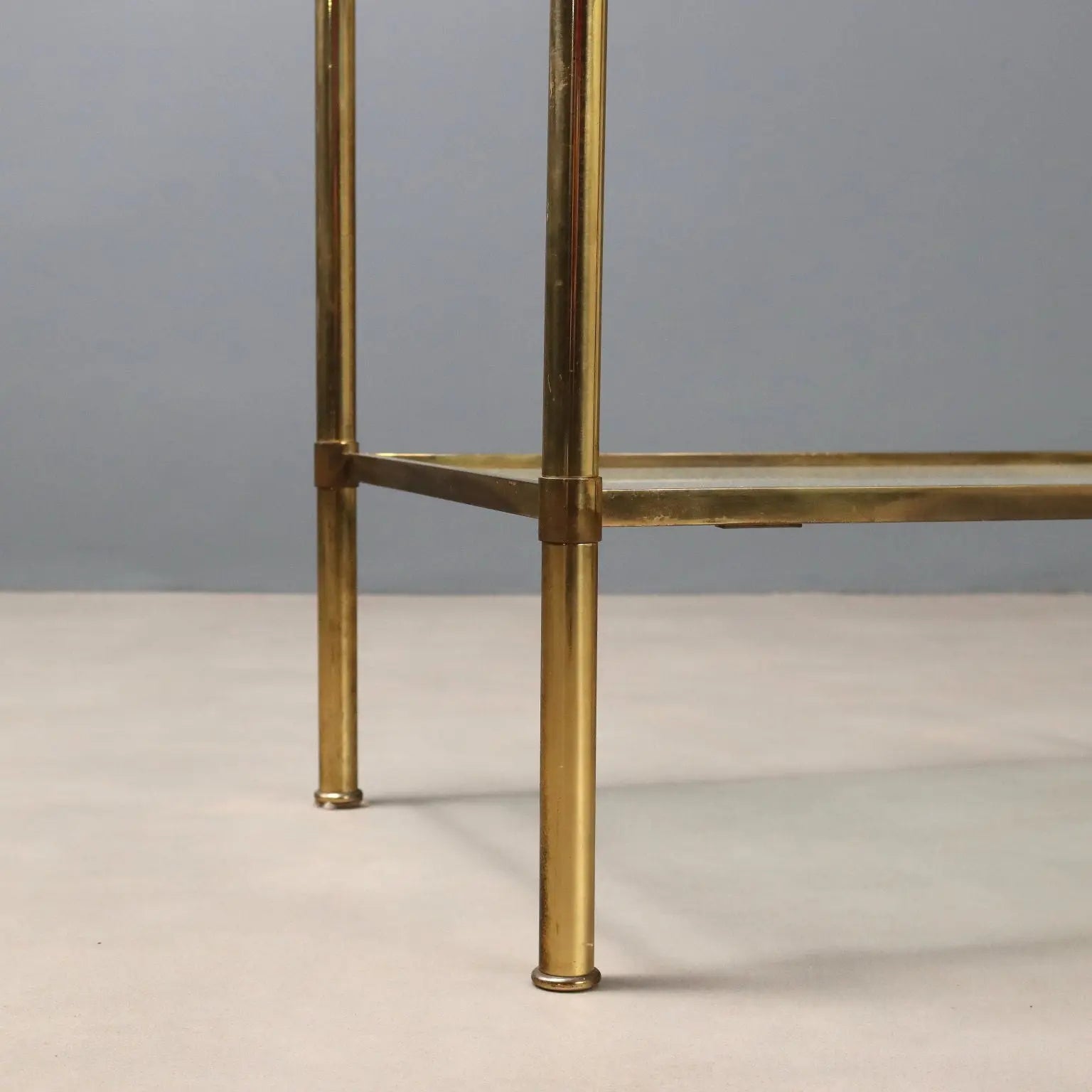 1970s Vintage Brass and Glass Coffee Table