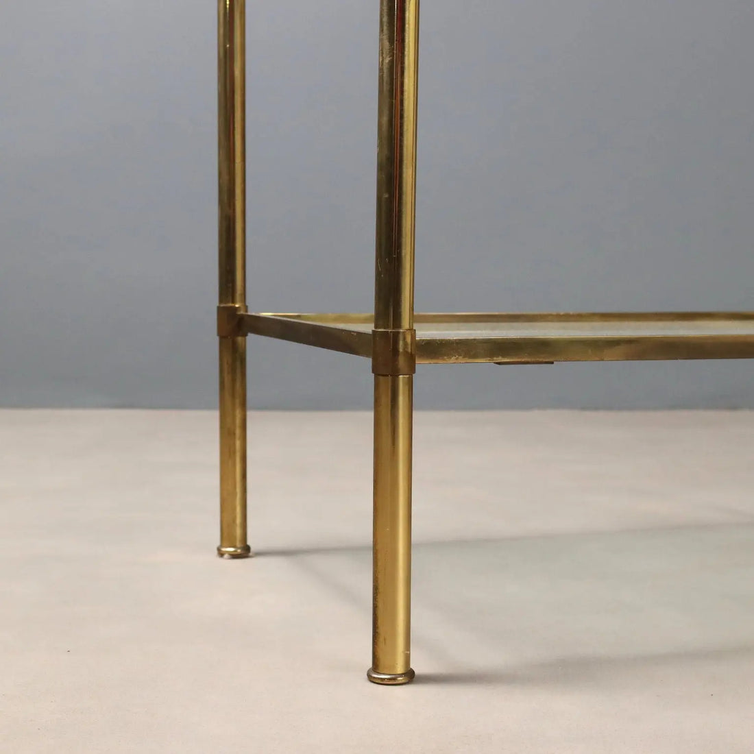 1970s Vintage Brass and Glass Coffee Table