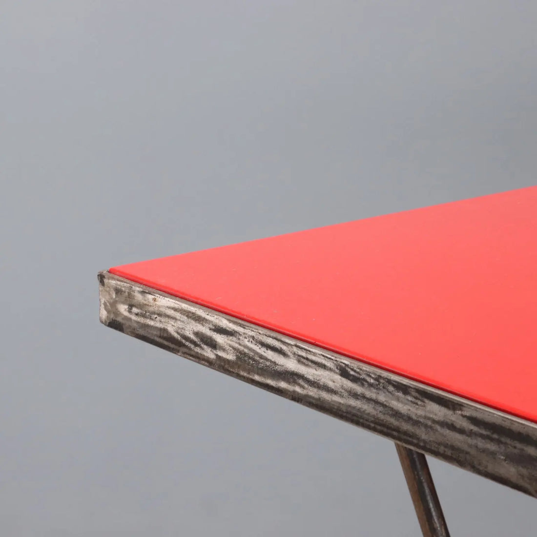 Vintage Console Red Lacquered Wood Design Italy 1990s