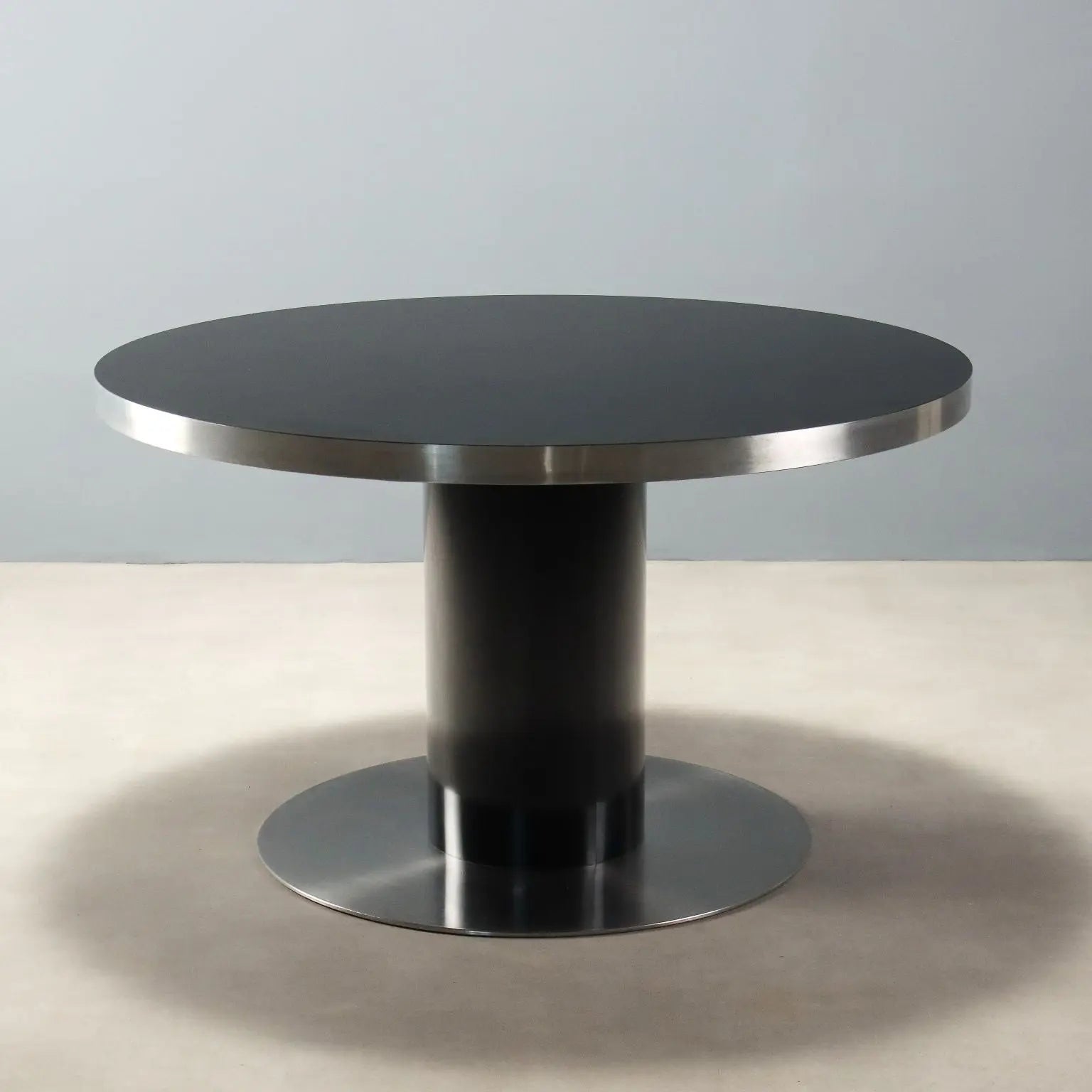 Vintage Table Design Willy Rizzo Wood Metal Italy 1970s