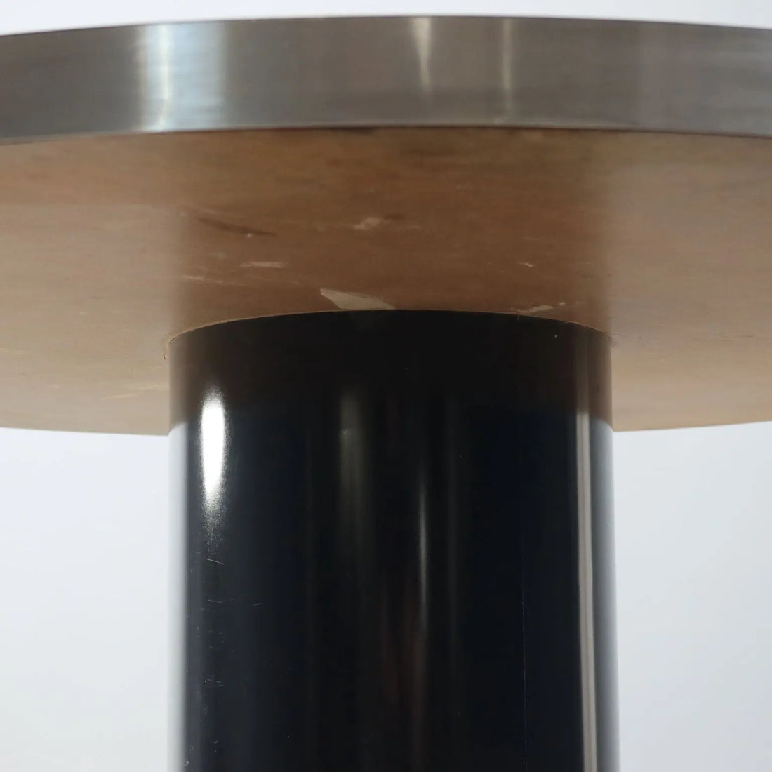 Vintage Table Design Willy Rizzo Wood Metal Italy 1970s