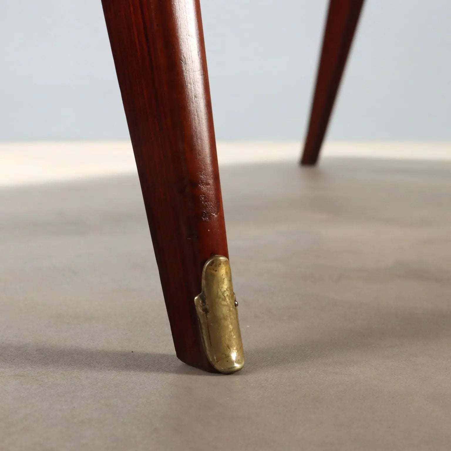 Vintage Table Exotic Wood Glass Design Italy 1950s-1960s