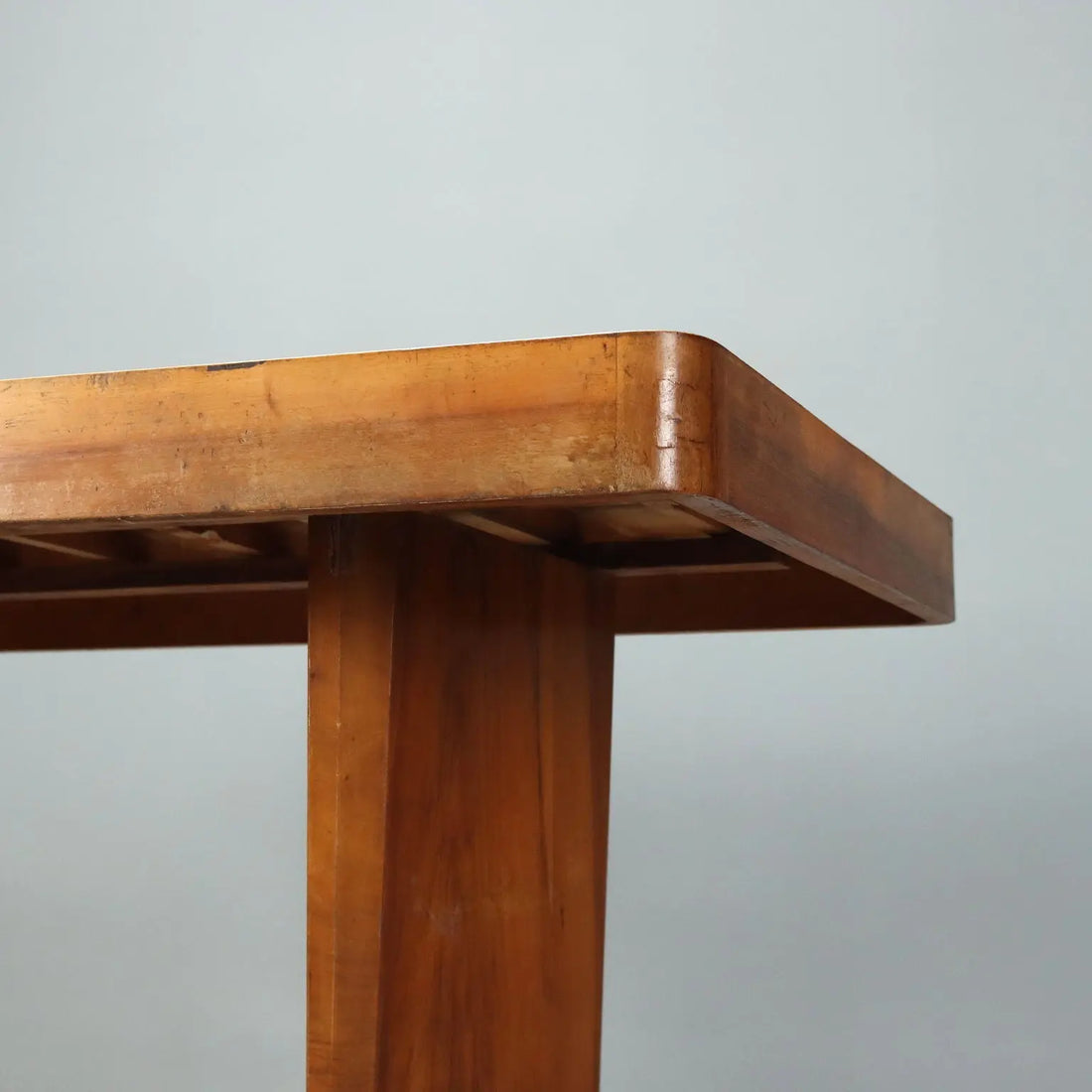 Vintage Table Walnut Veneer Design Italy 1940s
