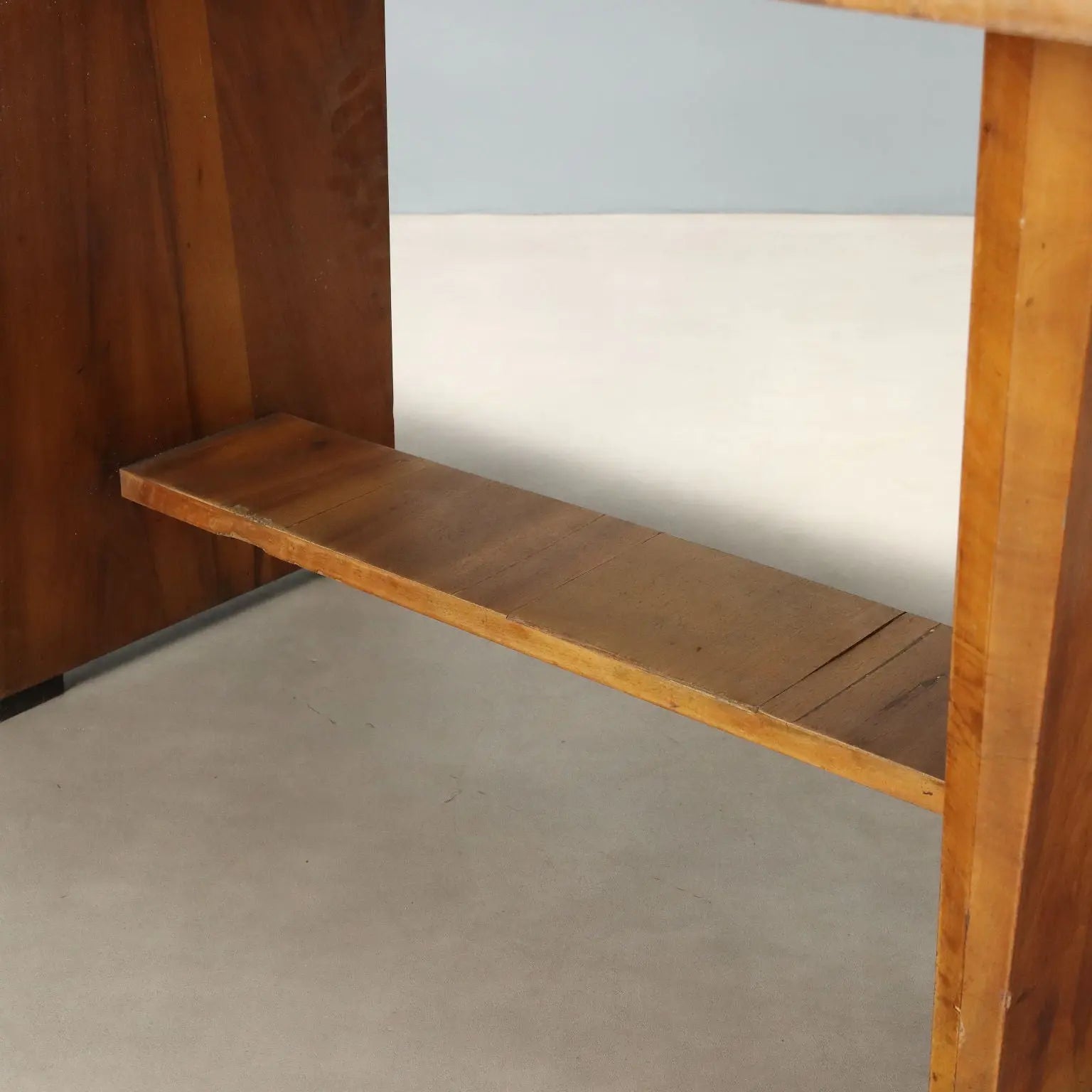 Vintage Table Walnut Veneer Design Italy 1940s