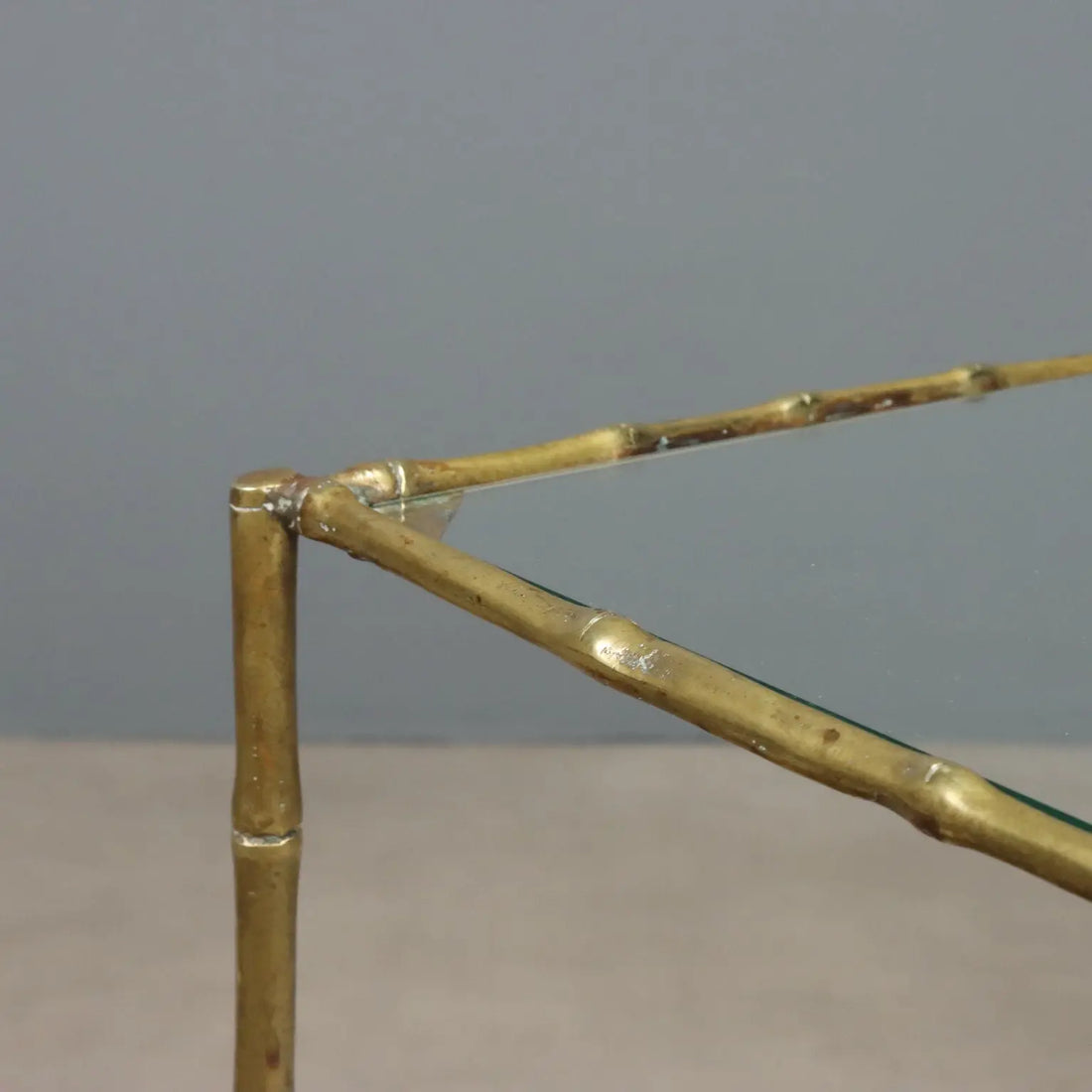 Vintage Coffee Tables Bamboo-Shaped Brass Design 1960s