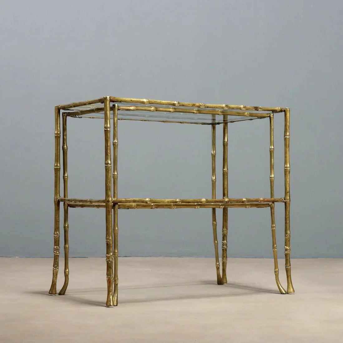 Vintage Coffee Tables Bamboo-Shaped Brass Design 1960s