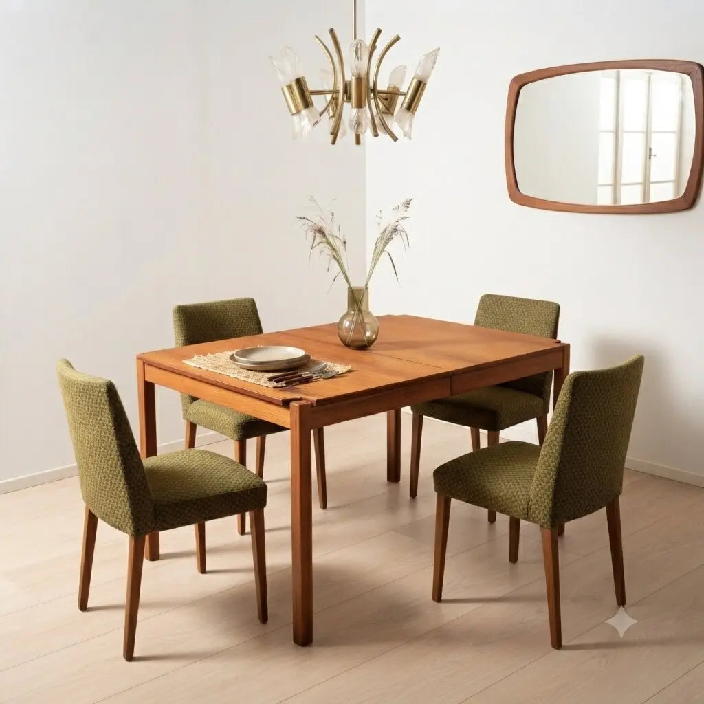 1960s Extendable Exotic Wood Table