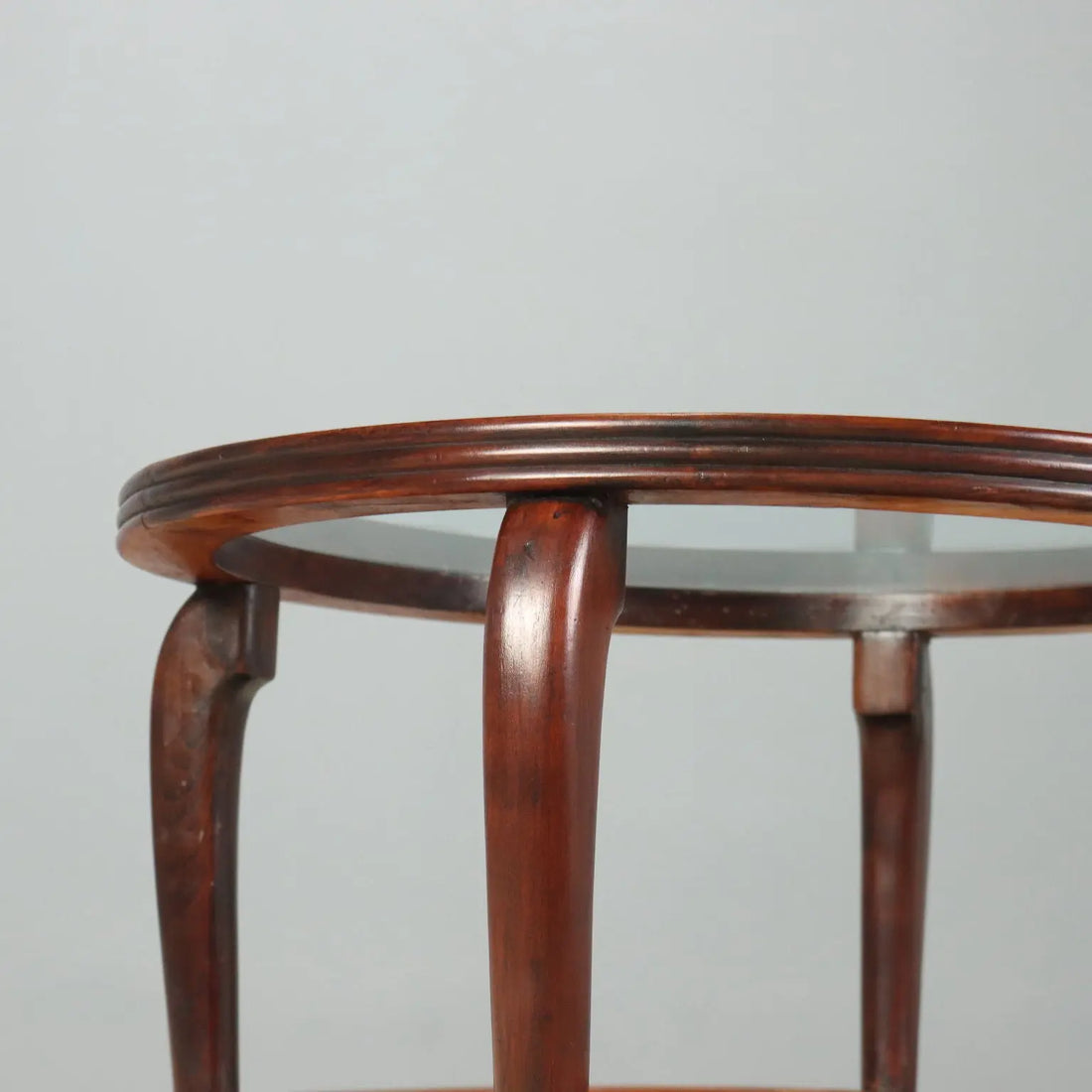 1950s Paolo Buffa Style Wood and Glass Table