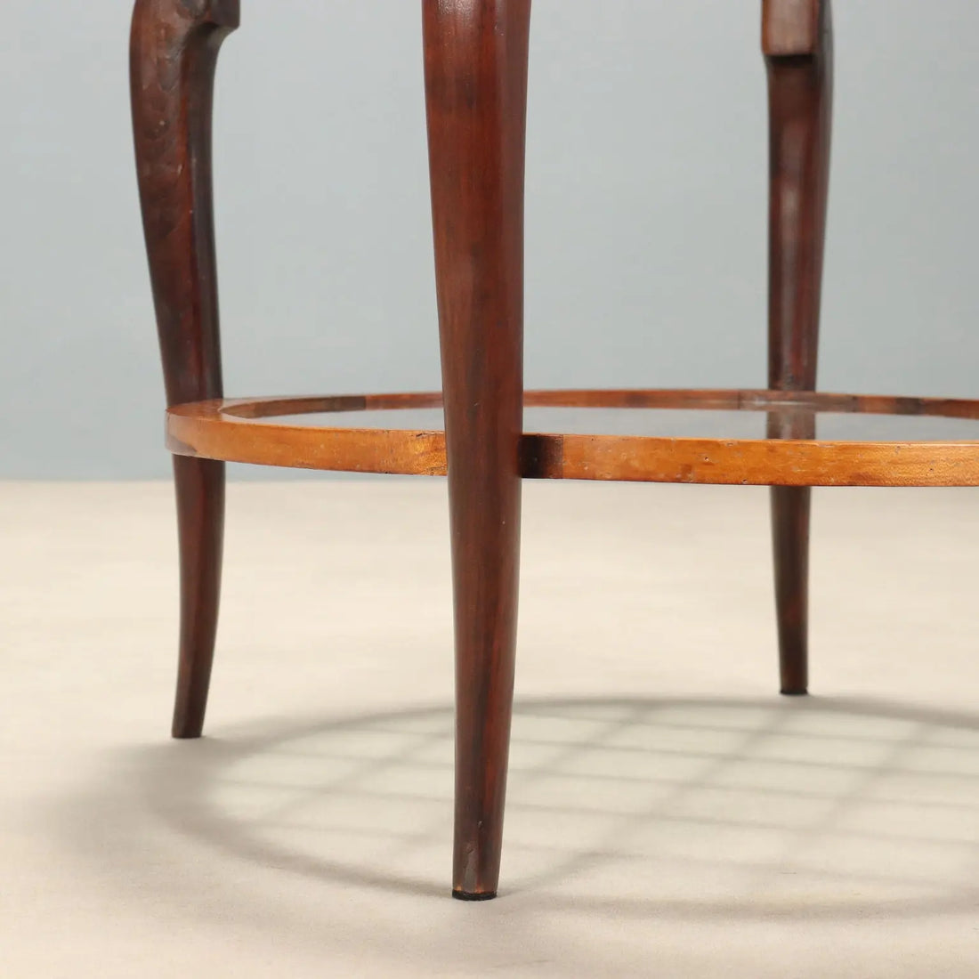 1950s Paolo Buffa Style Wood and Glass Table